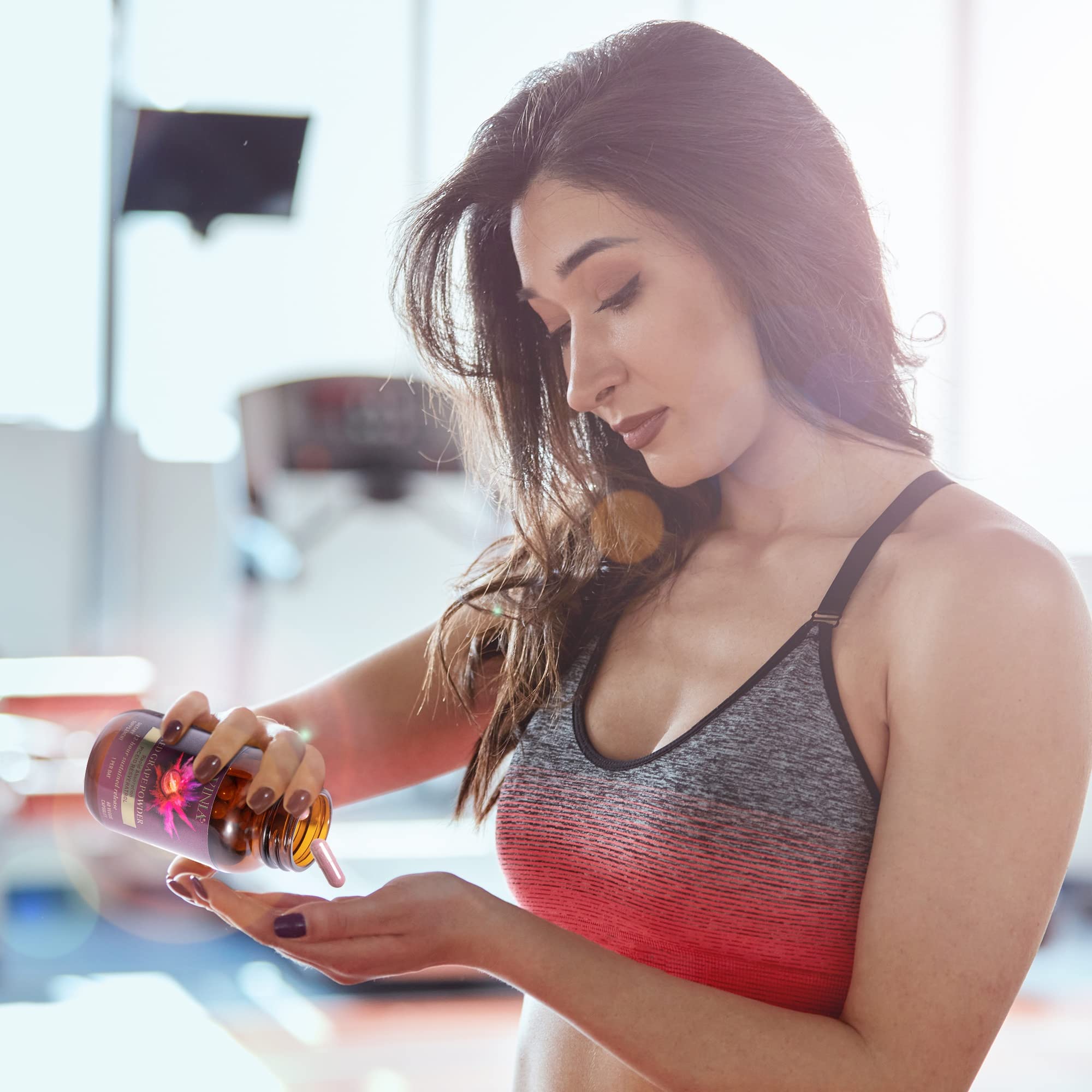 VINIA 12-Hour Sustained Release Piceid Resveratrol Supplement. Nitric Oxide Supplement VINIA