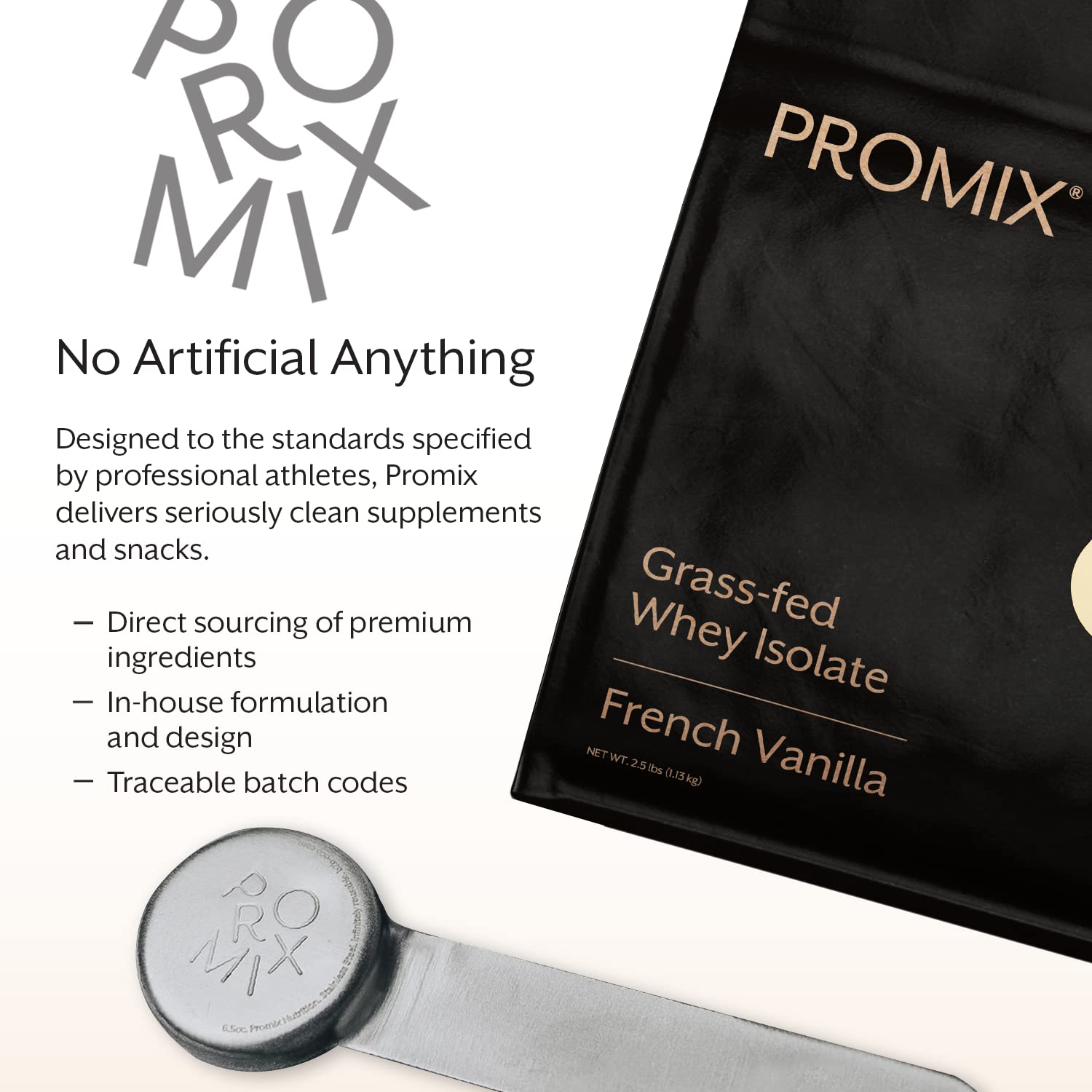 Promix Whey Protein Isolate Powder - Grass-Fed & 100% All Natural - ­Post Workout ProMix Nutrition