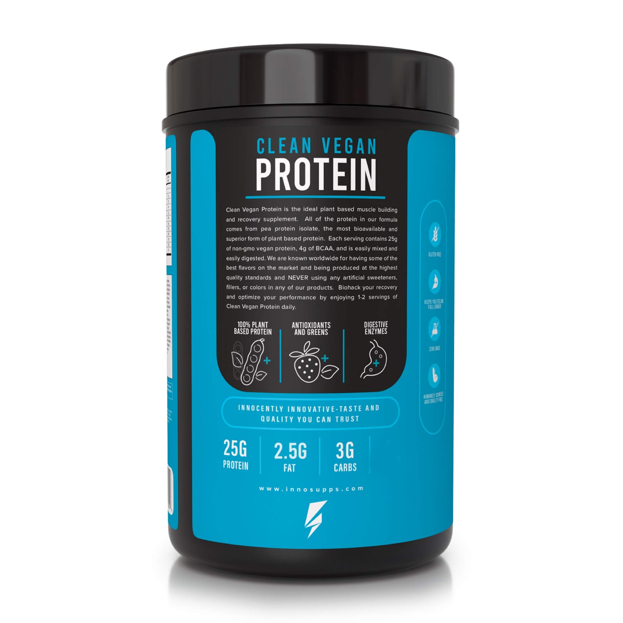 InnoSupps Clean Vegan Protein - Plant Based, Vegan, Natural, No Artificial Sweeteners InnoSupps
