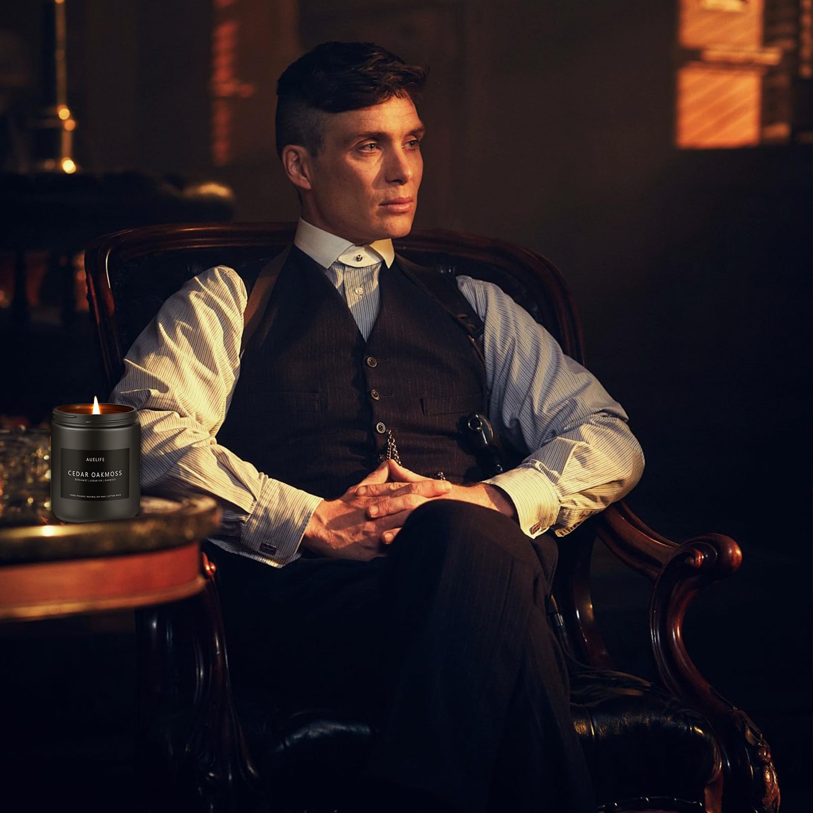 Scented Candles Set | Men Candles Set, Candles for Men Scented Candles for Home - 4 Pack Candles Scents Auelife