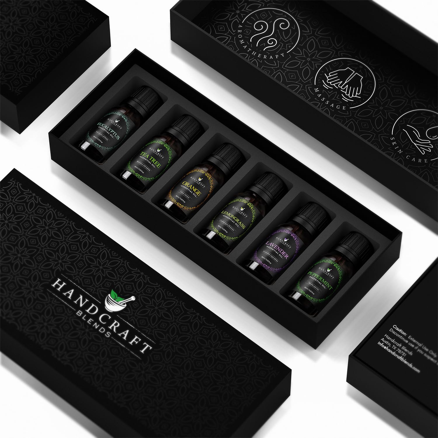 Handcraft Essential Oils Set – Top 6 Essential Oil Diffuser Oils for Home, Candle Making, Aromatherapy Oils Handcraft Blends