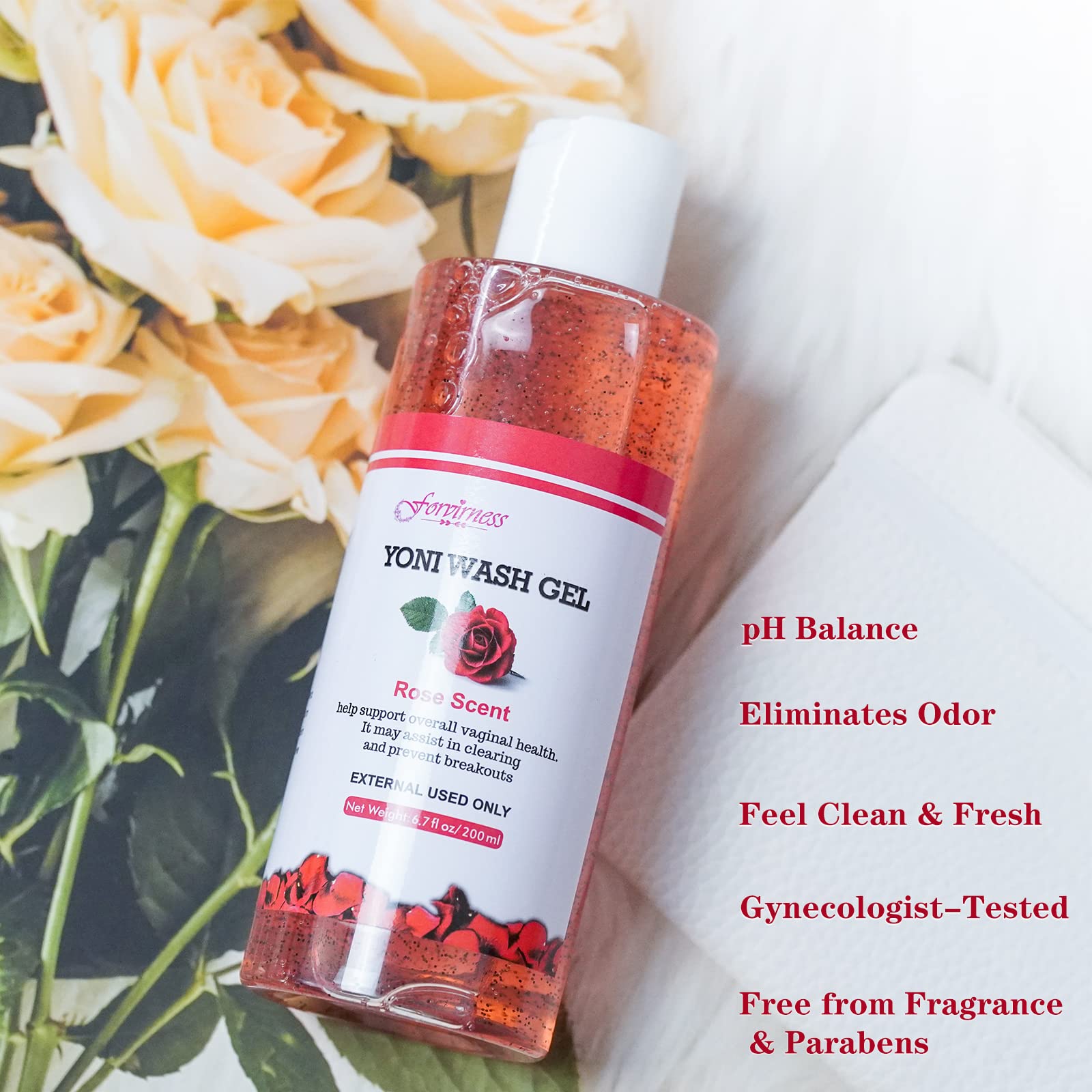 forvirness Feminine Wash with Cleaning Factor, Vaginal Wash - Clean, Remove Odor, pH Balance forvirness