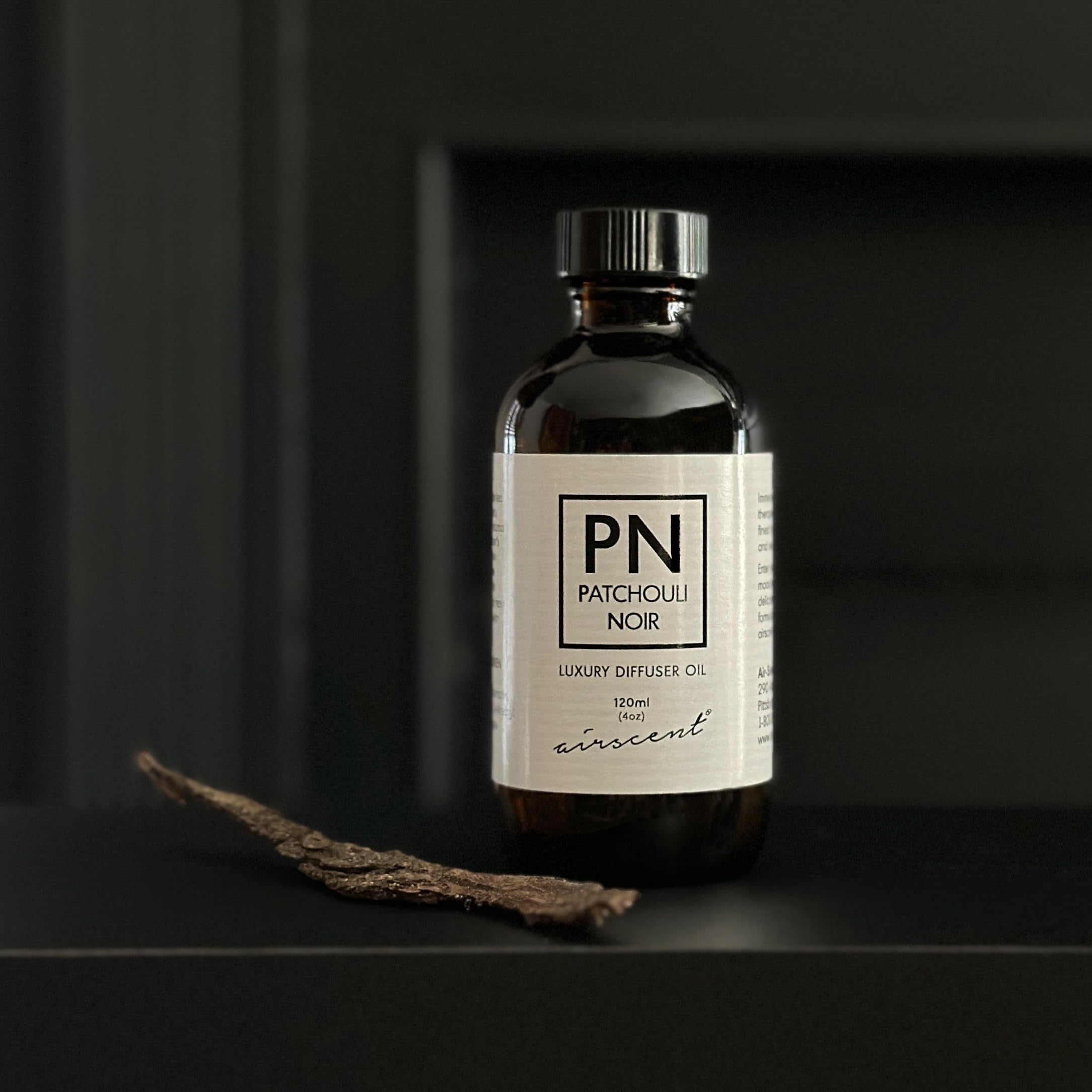Patchouli Noir Diﬀuser Oil - Air-Scent Aroma and Essential Oil Blend - 120 Milliliter (4 ﬂ oz) Bottle Air-Scent