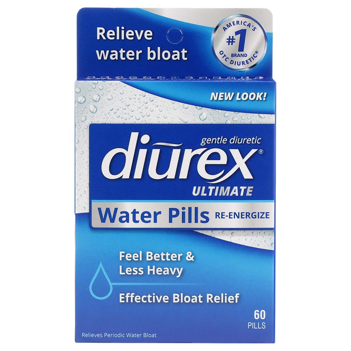 Diurex Ultimate Re-Energizing Water Pills - Maximum Strength Diuretic - Relieve Water Bloat