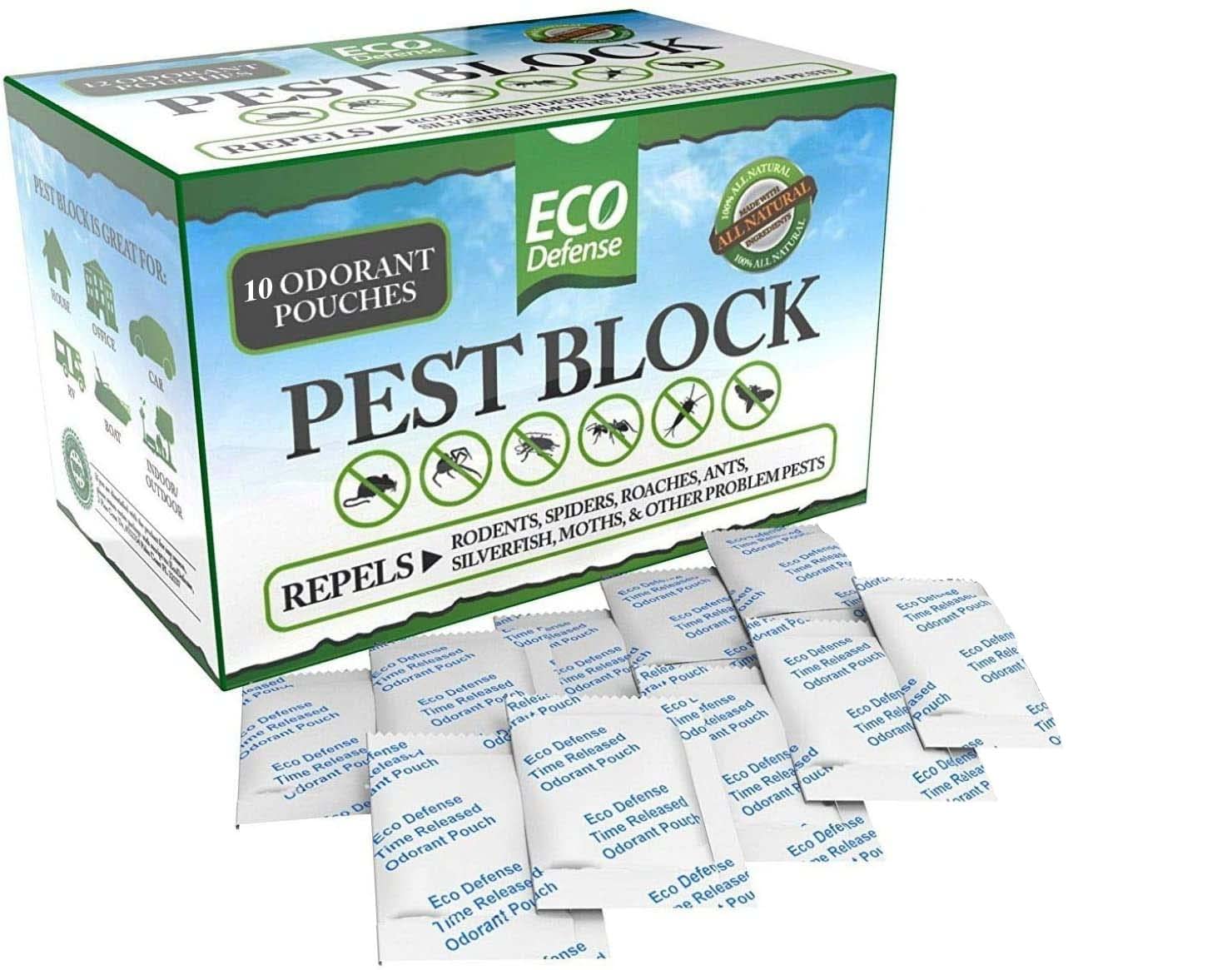 Eco Defense Pest Control Pouches - All Natural - Repels Rodents, Spiders Eco Defense
