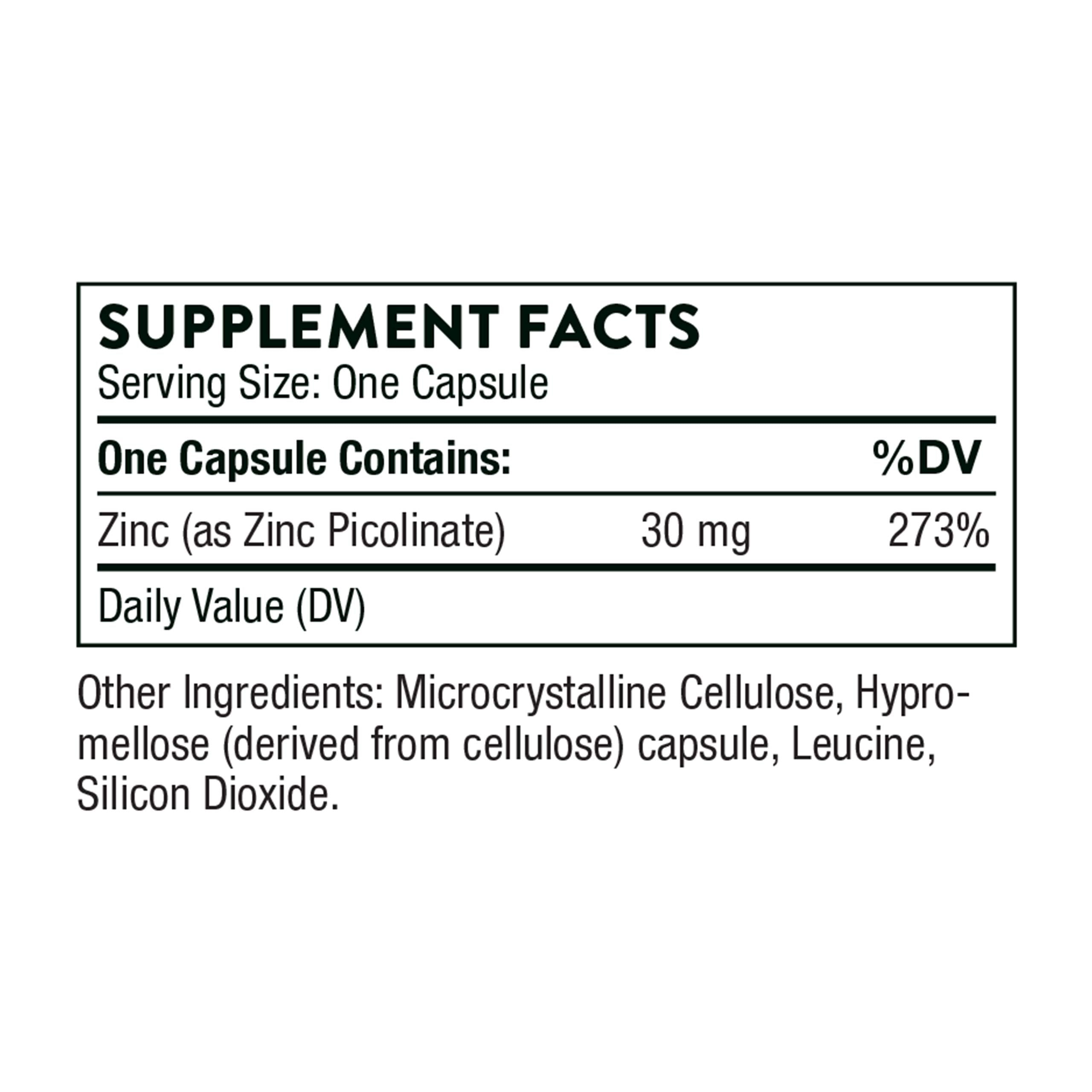 Thorne Zinc Picolinate 30 mg - Well-Absorbed Zinc Supplement for Growth and Immune THORNE
