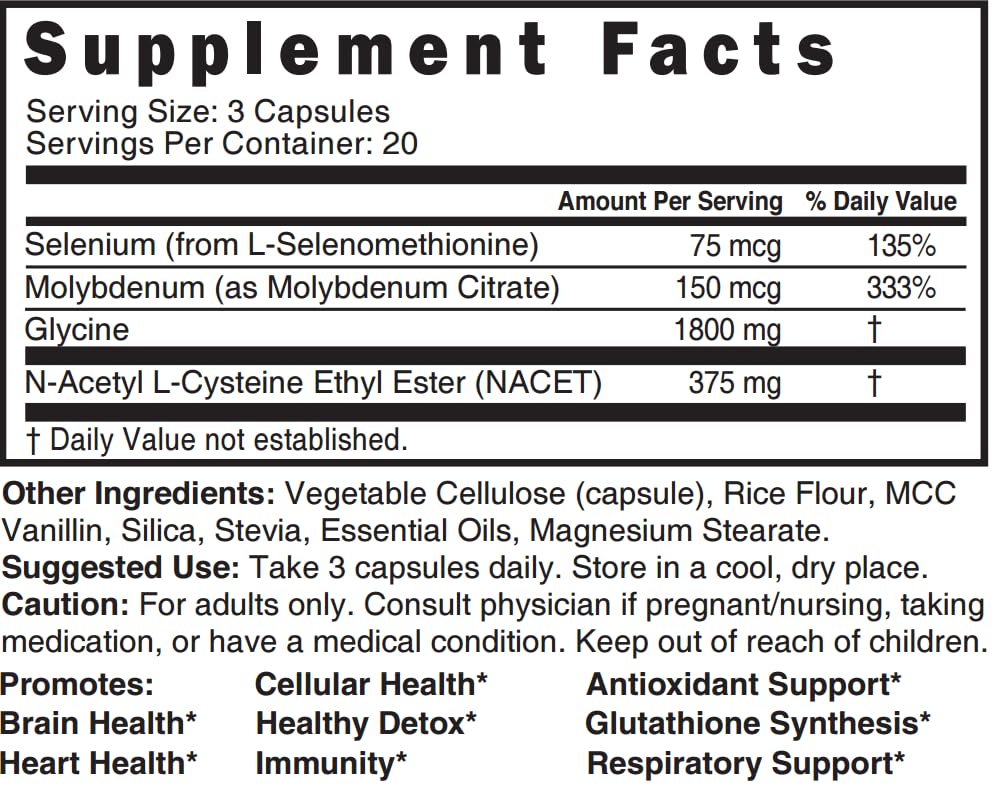 Neuro NAC Supplement 375mg Extra Strength with 1800mg Glycine - N-Acetyl Cysteine Nature's Fusions