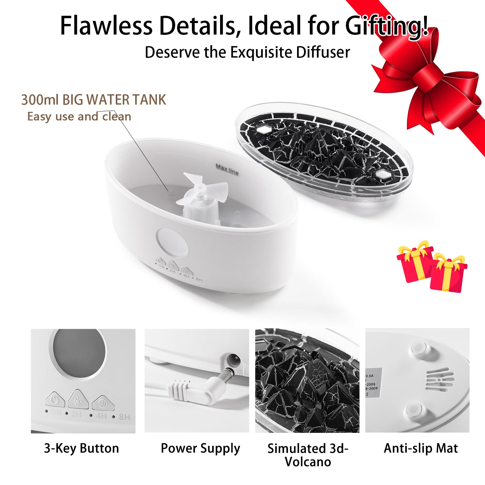 Paxeer Essential Oil Diffuser, 300ml Aromatherapy Diffuser with Remote Control, Auto Shut-Off & Timer Paxeer