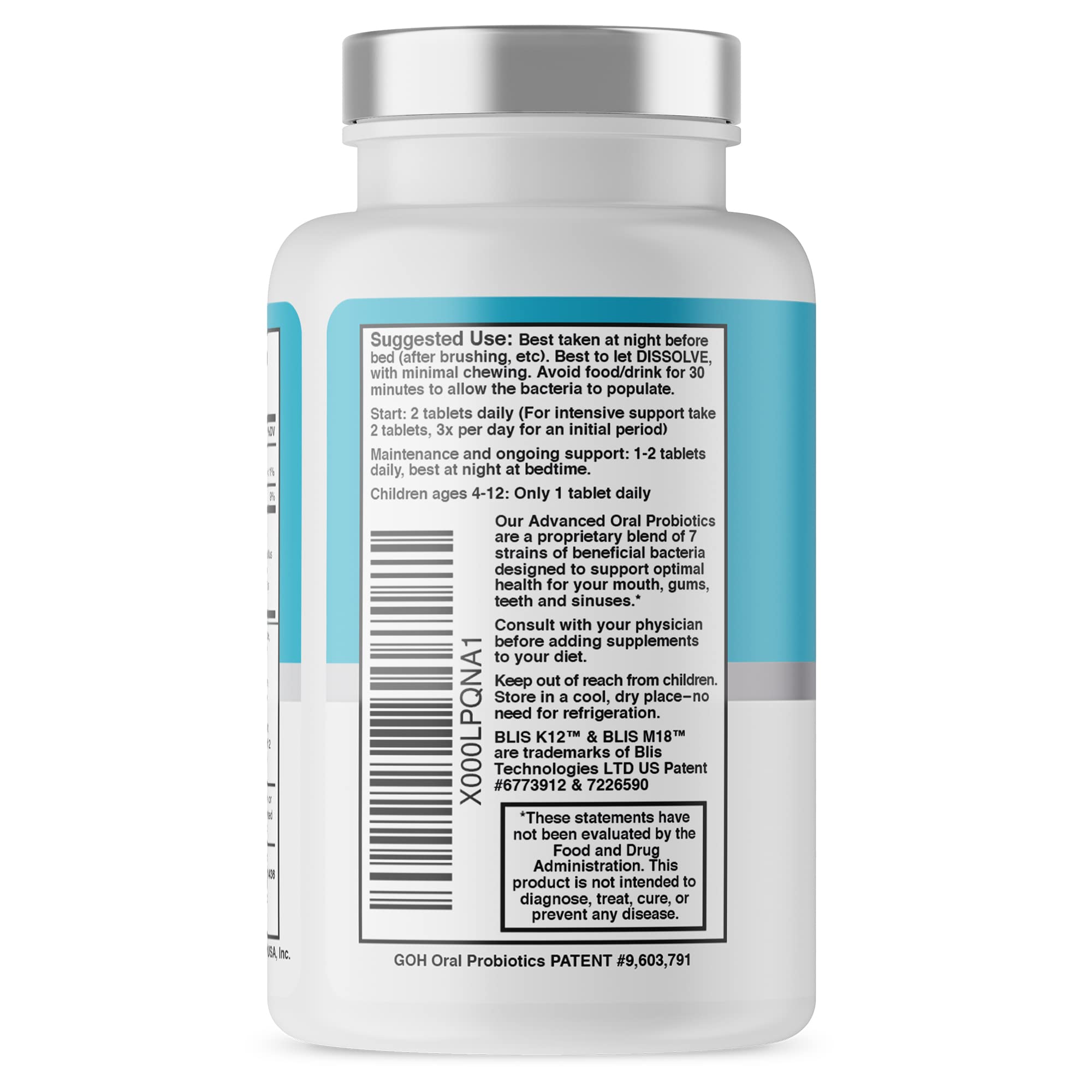 Oral Probiotics for Mouth Bad Breath Treatment for Adults: Dentist Formulated Advanced Great Oral Health