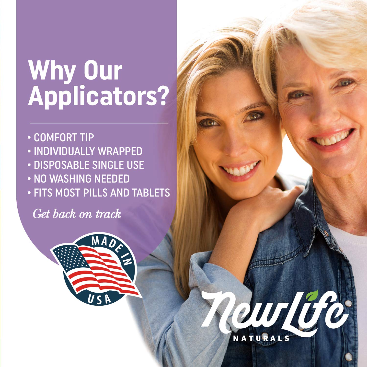 NewLife Naturals Boric Acid Vaginal Suppositories 600mg (60 Pack) with 28 Applicators - for pH Balance NewLife Naturals