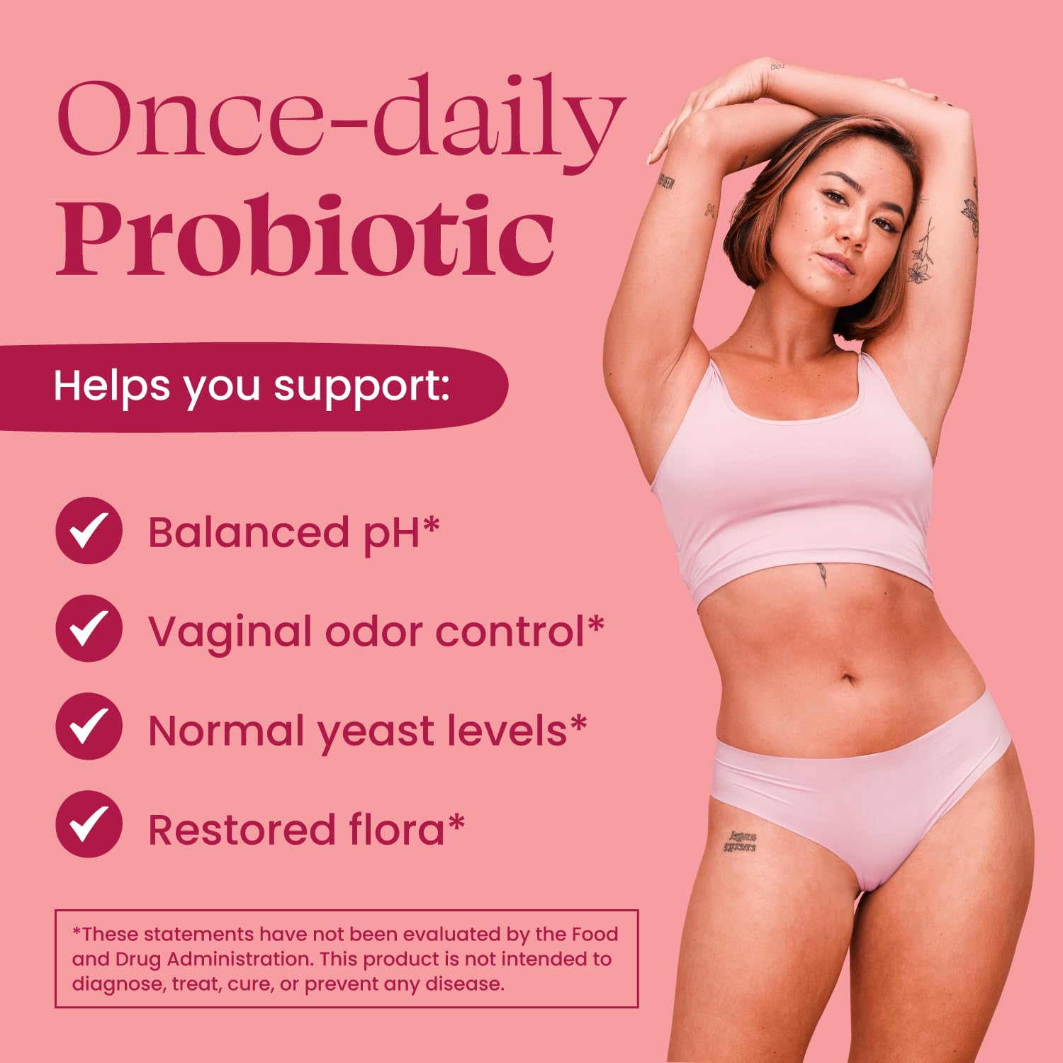 Optimal Prime Vaginal Probiotic for Women, Promotes Healthy pH, Normal Yeast Levels, Odor Control Optimal Prime