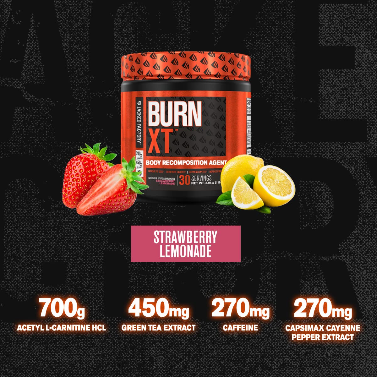 Jacked Factory Burn-XT Powder for Men & Women - Improve Focus & Increase Energy Jacked Factory