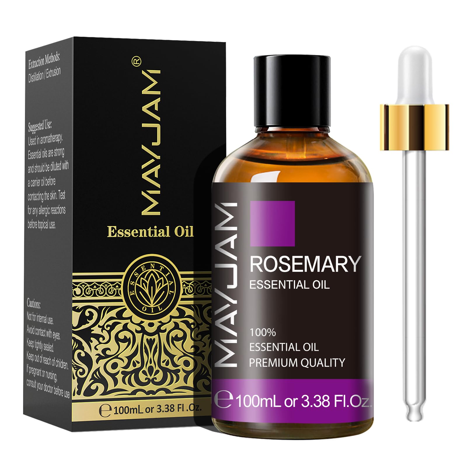 MAYJAM Essential Oil, Rosemary Oil 3.38FL.OZ - Rosemary Essential Oils for Diffusers for Home
