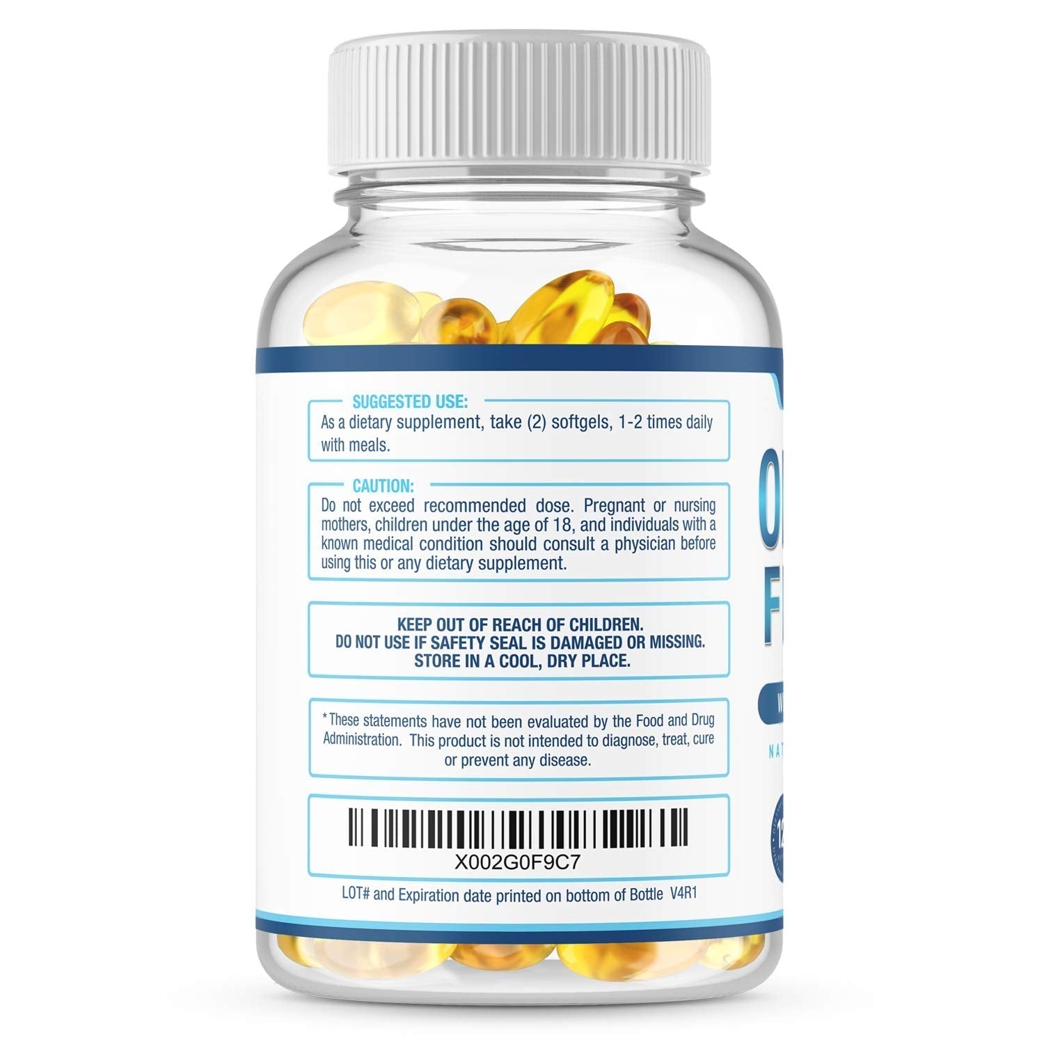 Premium Omega 3 Fish Oil Supplement 2400mg - Burpless Fish Oil Omega3 Softgels Purely Optimal
