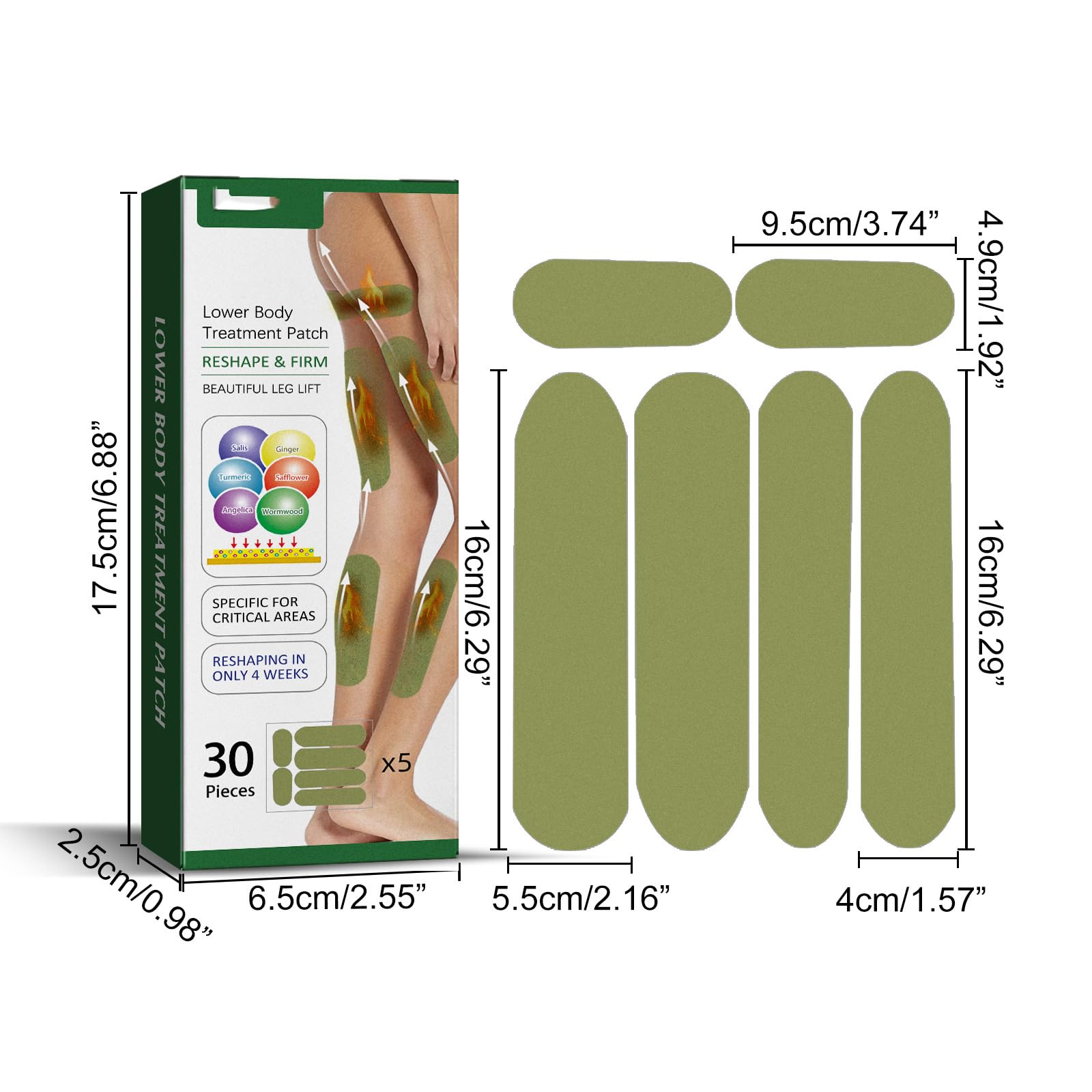 Herballegs Cellulite Reduction Patches, 2 Boxes/60PCS HerbalLegs Patches, Herbal Leg Lifting YSIRFD