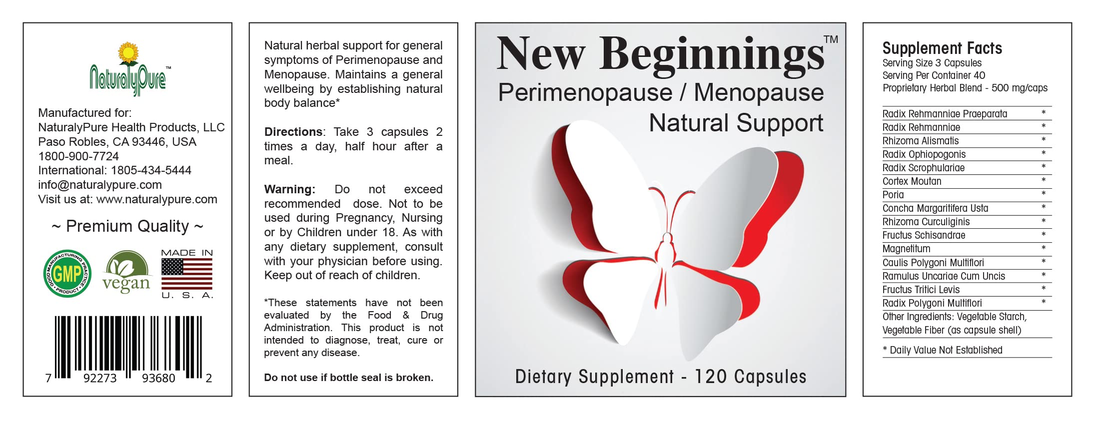 Menopause & Perimenopause Support. Hot Flashes, Night Sweats, Irritability. No Estrogen, no Hormones NaturalyPure