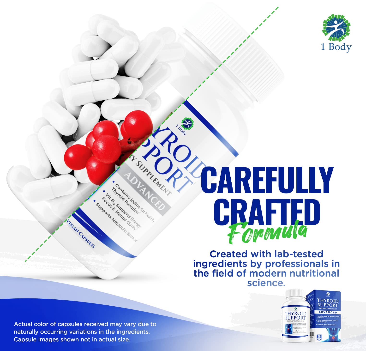 Thyroid Support Supplement for Women and Men - 3 Pack 90 Days