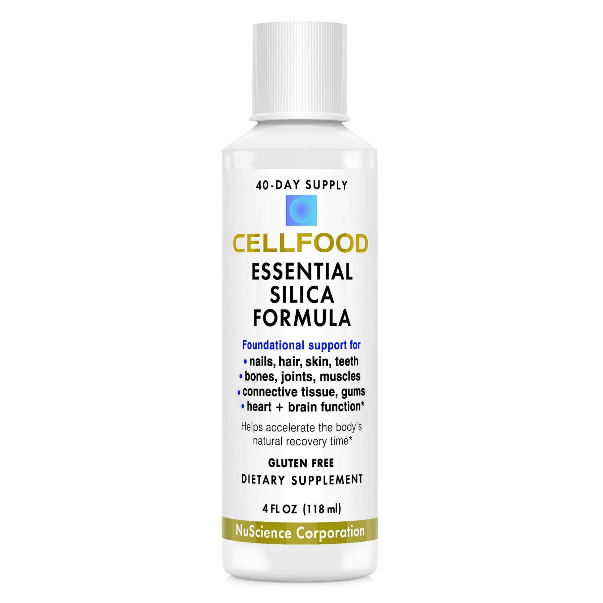Cellfood Essential Silica Anti-Aging Formula, 4 fl oz - Supports Healthy Bones, Joints, Hair