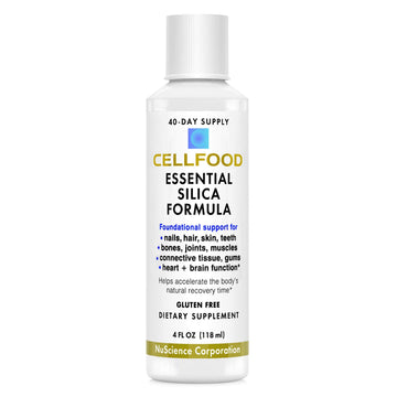 Cellfood Essential Silica Anti-Aging Formula, 4 fl oz - Supports Healthy Bones, Joints, Hair