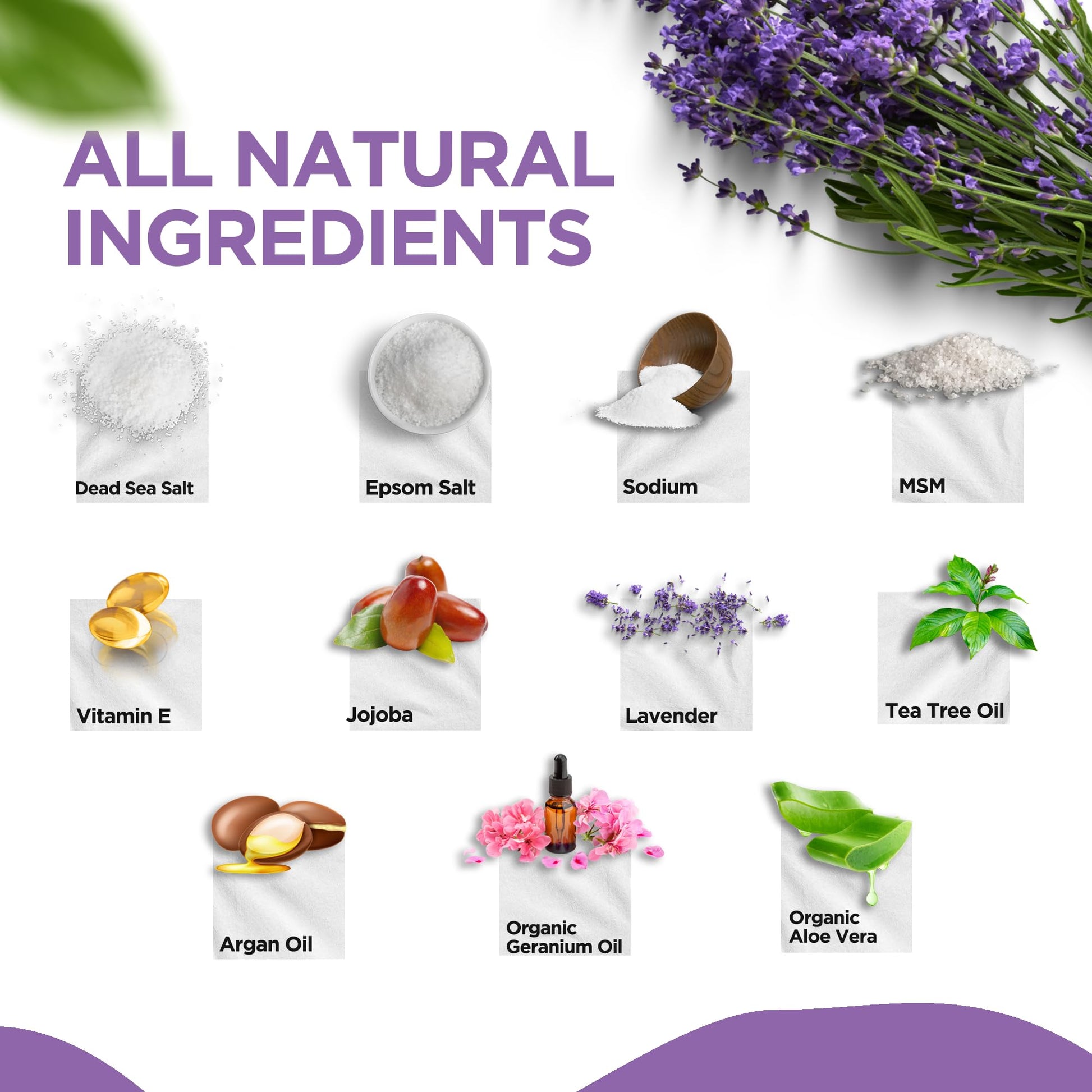 Calming Lavender Foot Soak with Epsom Salt, Made in USA, Foot Soak Soothes Sore Tired DAILY REMEDY