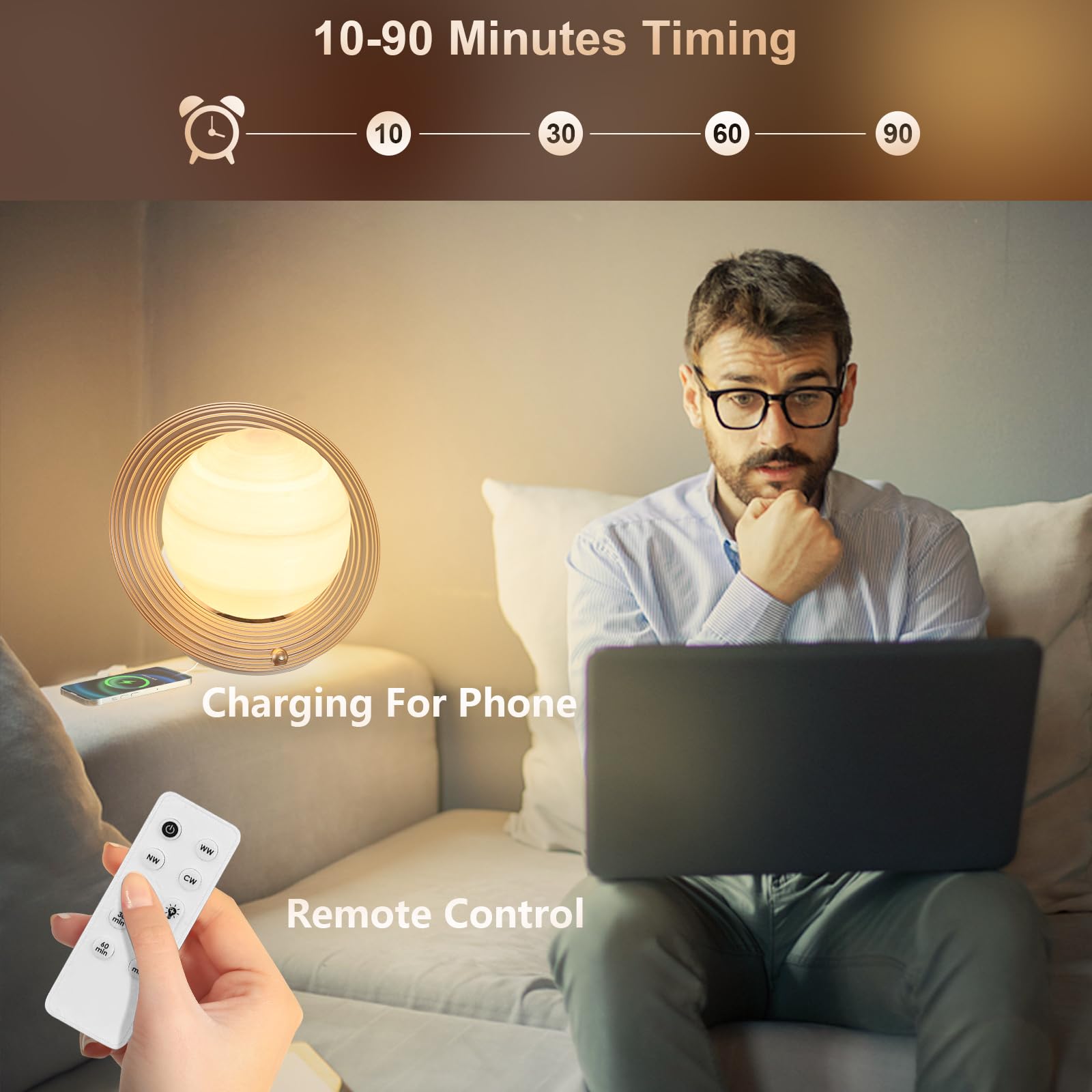 Doraubia Light Therapy Lamp,10000 Lux Sun Lamp with 3 Color Temperatures Doraubia