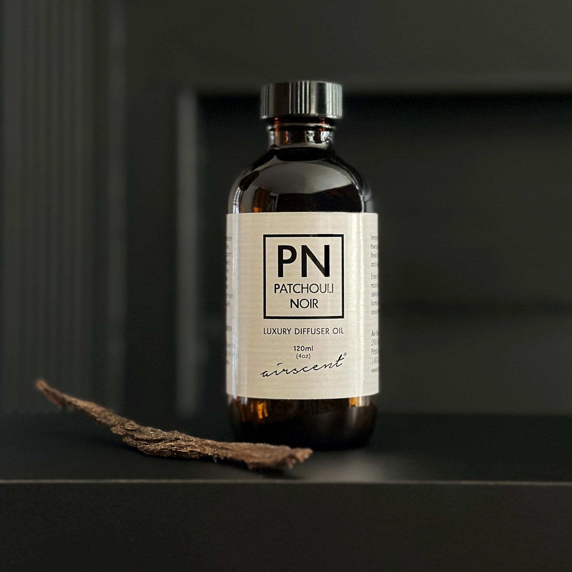 Patchouli Noir Diﬀuser Oil - Air-Scent Aroma and Essential Oil Blend - 120 Milliliter (4 ﬂ oz) Bottle Air-Scent