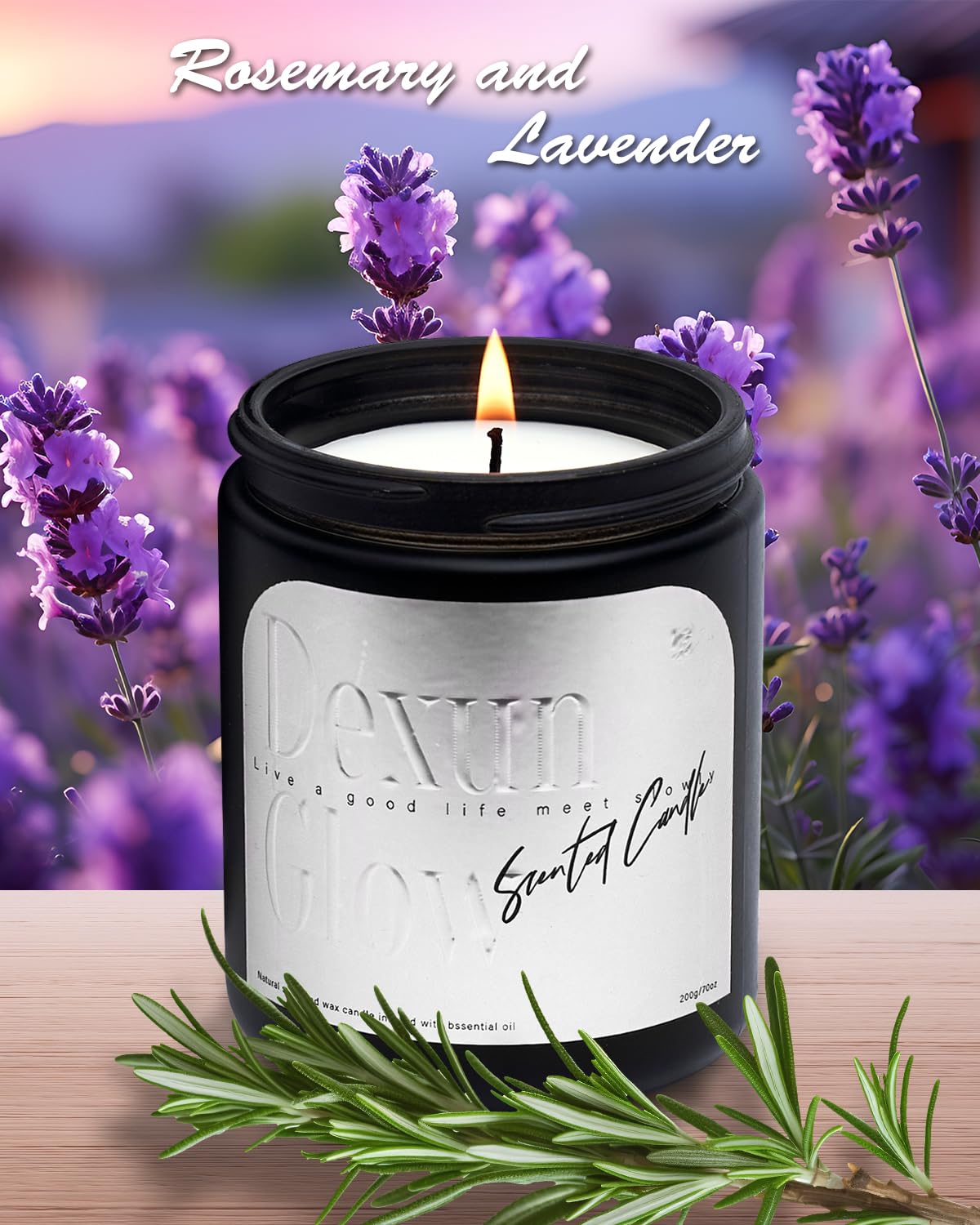Aromatherapy Candle, Handcrafted with Natural Soy Wax and Essential Oils for Home Scented Appreciation Dexun Glow