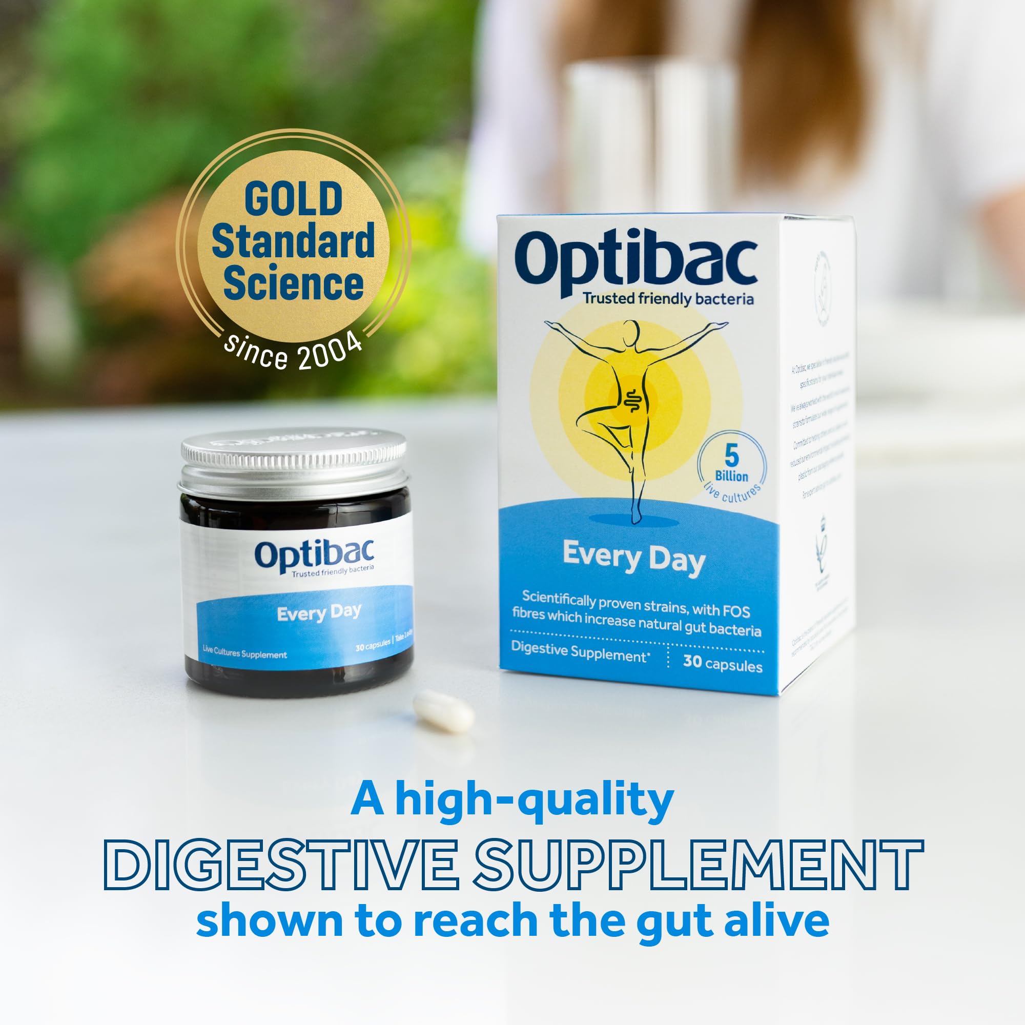 Optibac Probiotics Every Day - Digestive Probiotic Supplement with 5 Billion Bacterial OptiBac