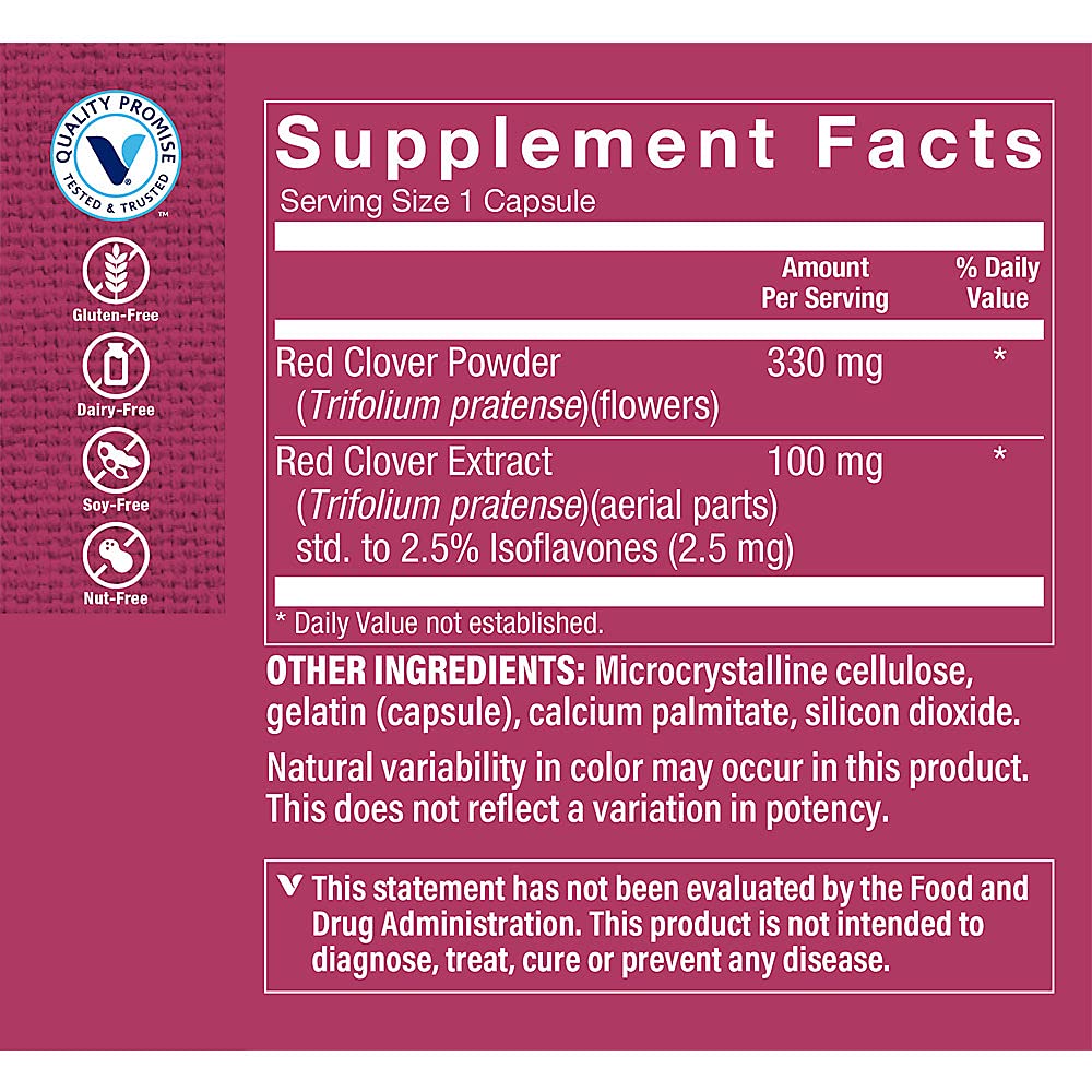 The Vitamin Shoppe Red Clover Extract (Trifolium Pratense), Standardized to 2.5% Isoflavones