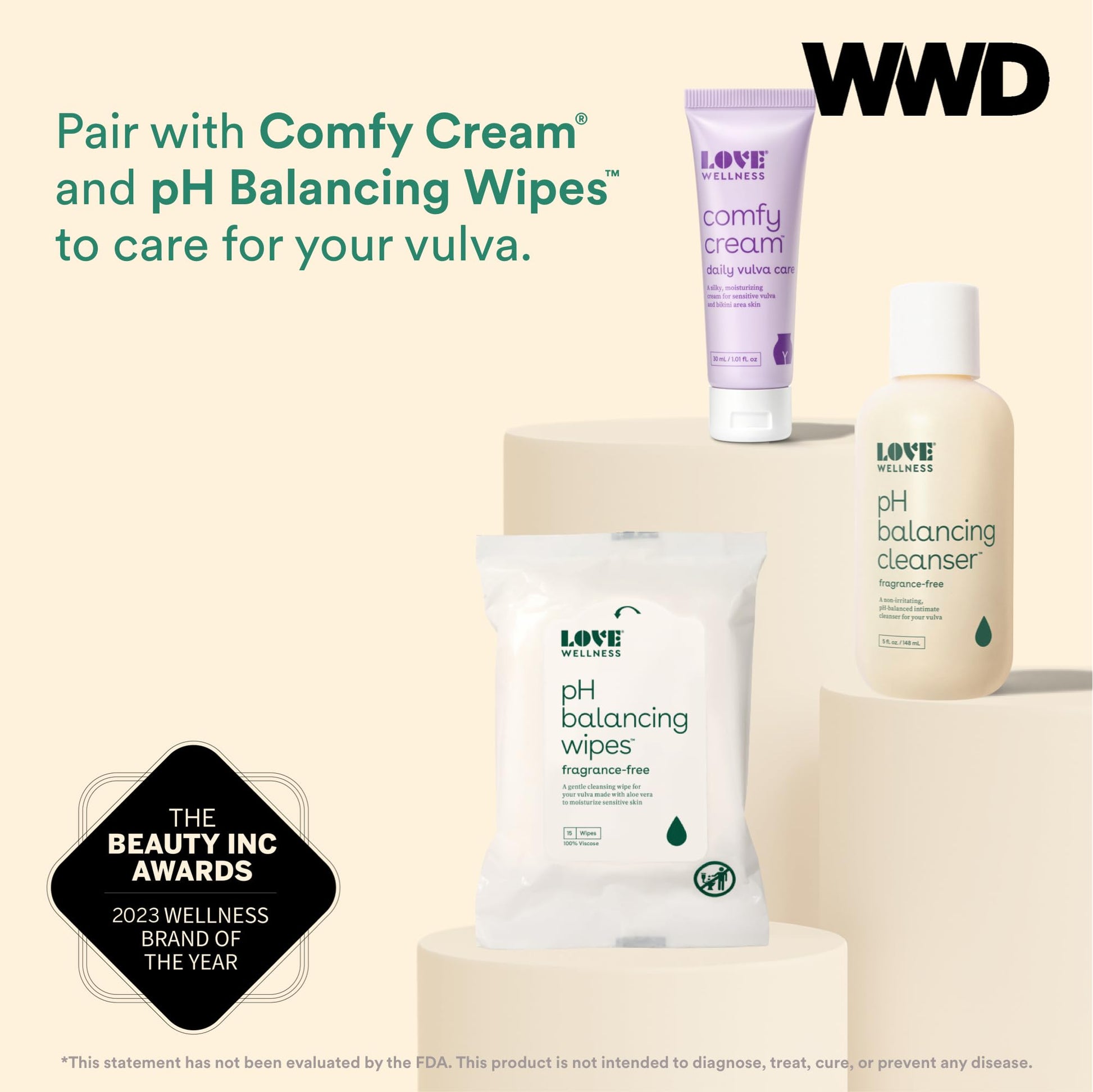 Love Wellness Feminine Wash for Women, pH Balancing Cleanser | Fragrance-Free | Vaginal Soap Love Wellness