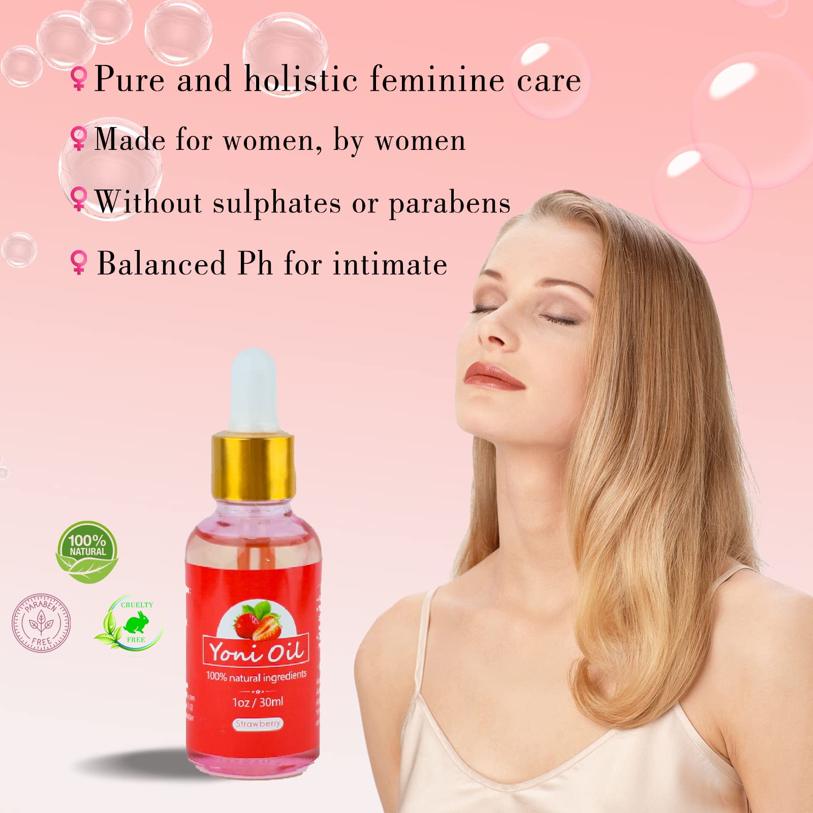 Vickoneer Yoni Wash for Women & Yoni Essential Oil, Intimate Feminine Wash Yoni Care Vickoneer