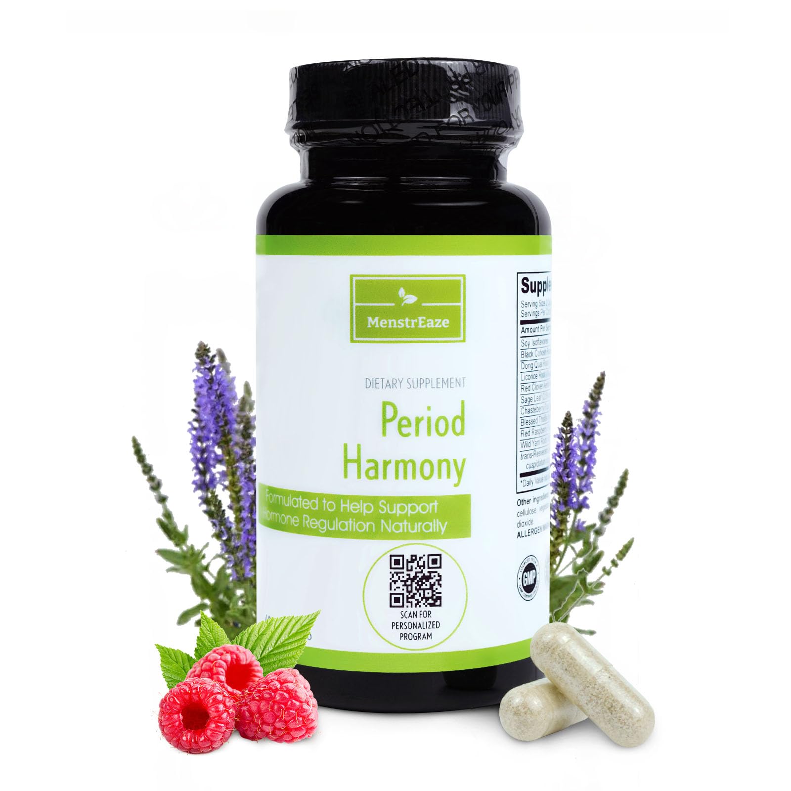 MenstrEaze PMS Relief & Hormone Balance for Women, with Black Cohosh, Vitex, Wild Yam