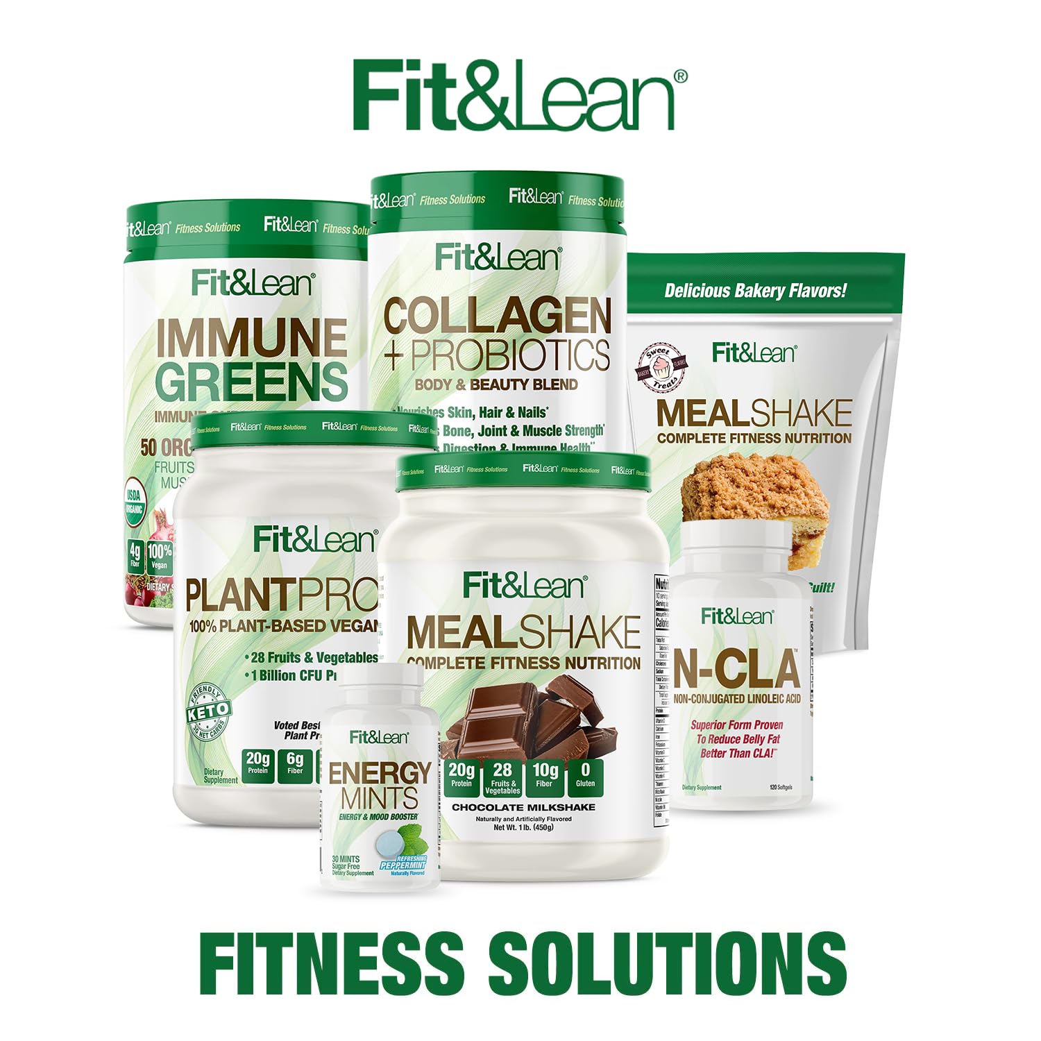 Fit & Lean Meal Shake Meal Replacement with Protein, Fiber, Probiotics and Organic Fruits Fit & Lean