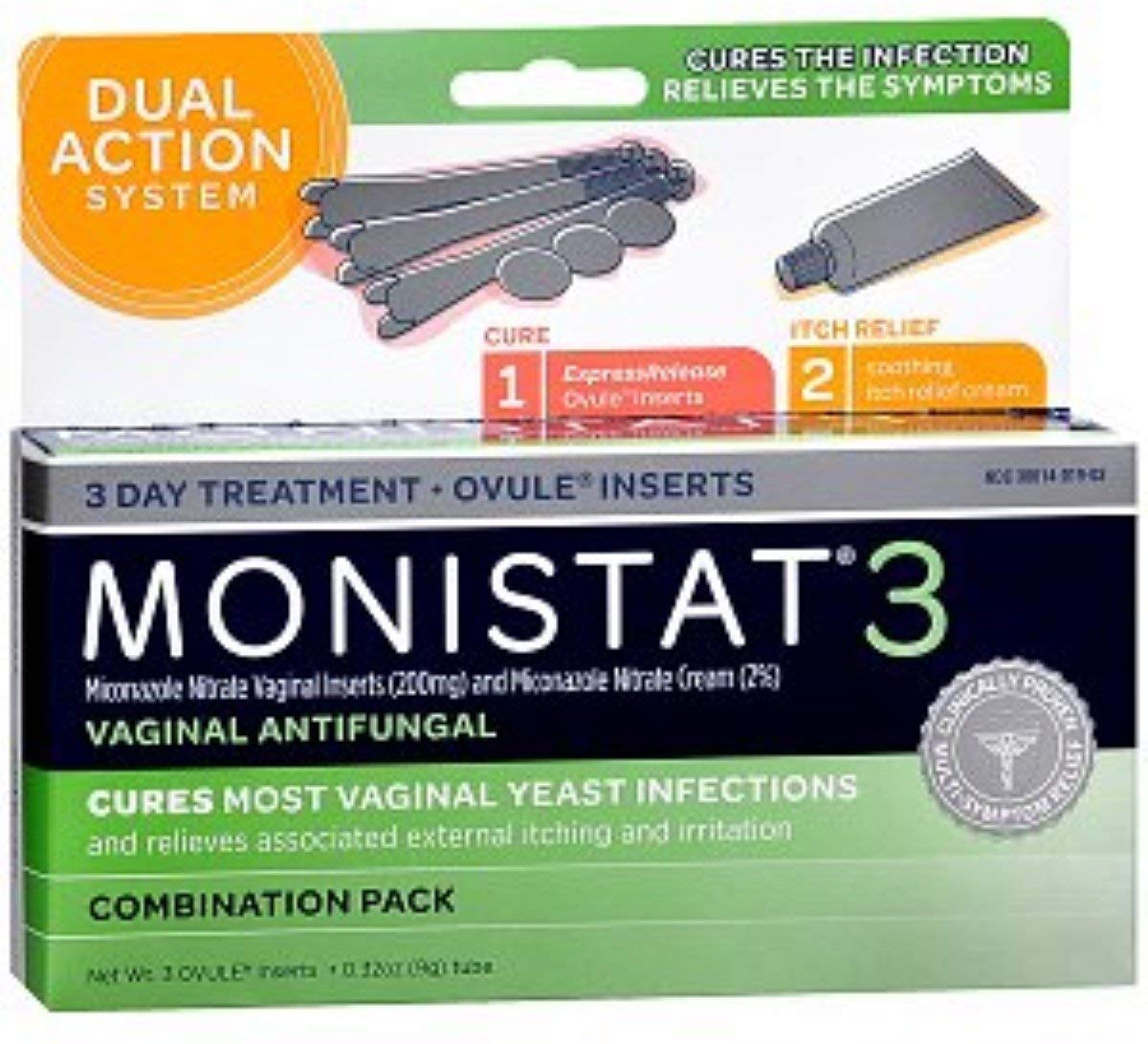 MONISTAT 3 CURE/ITCH RLF OVULE 2pack