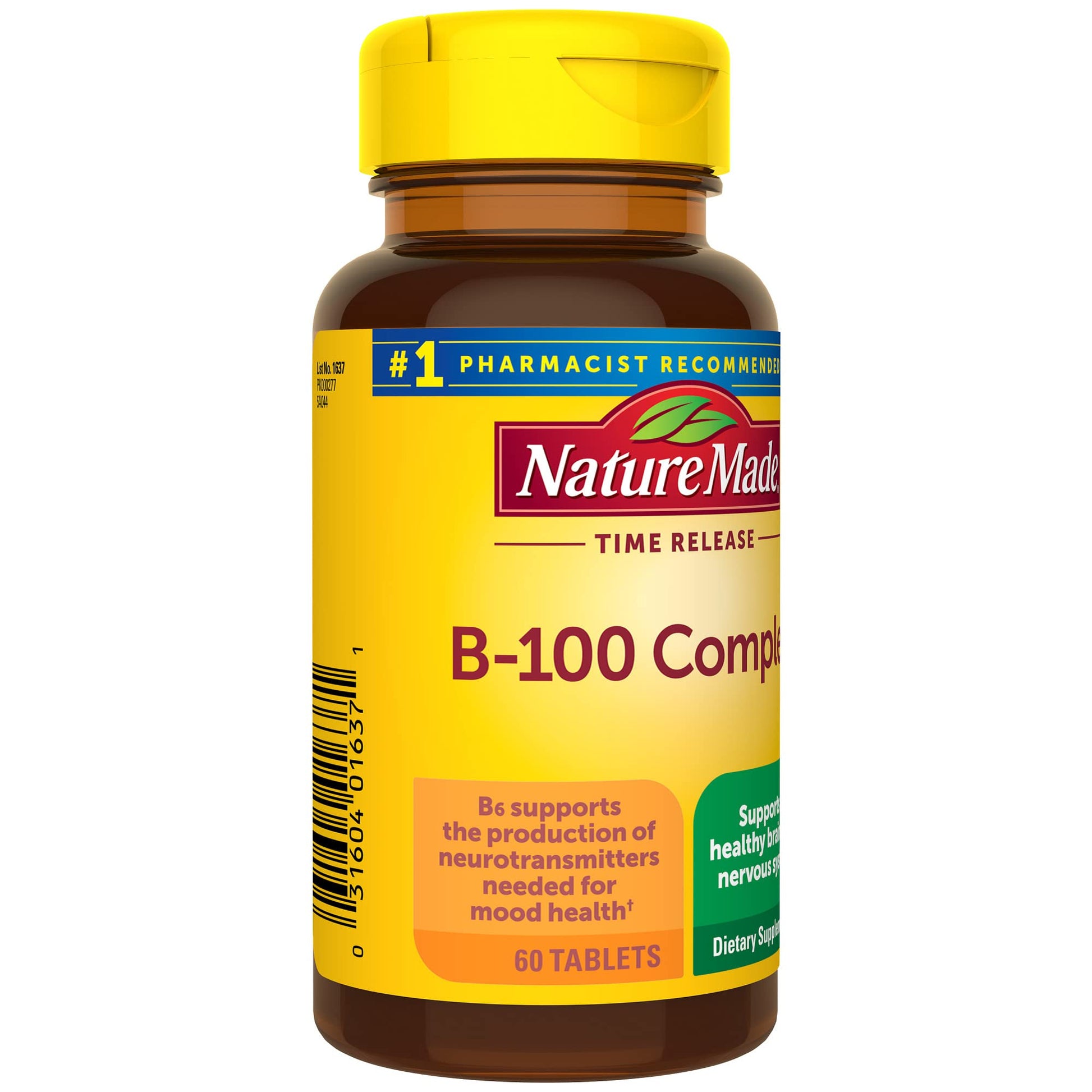 Nature Made Time Release Vitamin B-100 High Potency B Complex, Dietary Supplement Nature Made