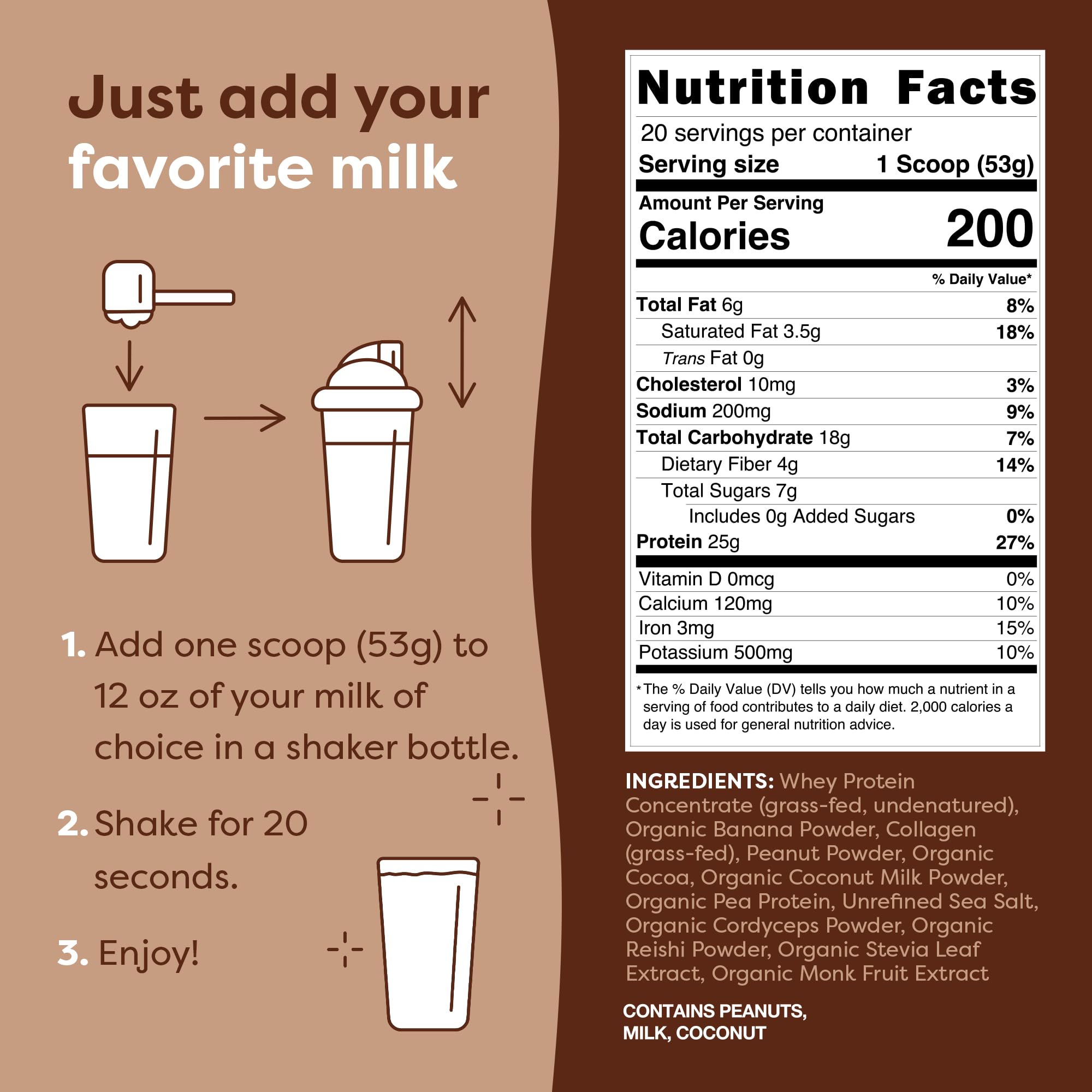 FlavCity Protein Powder Smoothie, Chocolate Peanut Butter - 100% Grass-Fed Whey Pro FlavCity