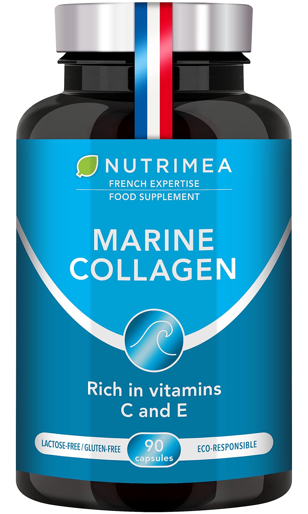 Pure Marine Collagen (900mg) - Enriched with Vitamins C and E – Patented Premium Type I & II Hydrolysed Collagen