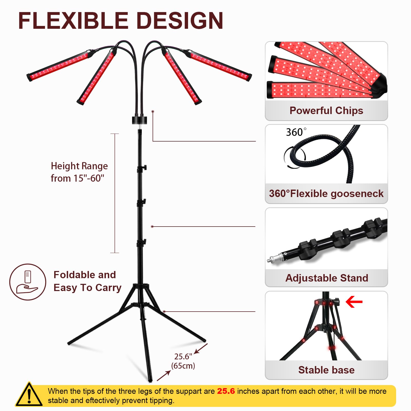 Red Light Therapy for Body with Tripod, 180LEDs Upgrated 3-in-1 Chip Infrared Light Therapy Device Shomterade