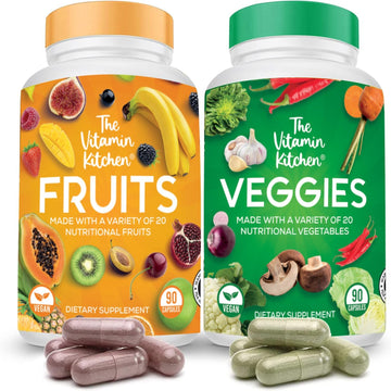 The Vitamin Kitchen Fruit and Veggie Supplements-90 Fruits, 90 Veggies Capsules 
