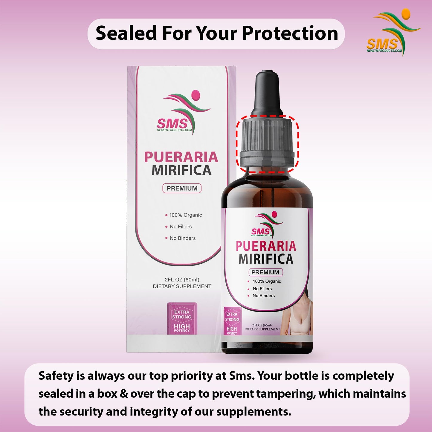 SMSHEALTHPRODUCTS.com Pueraria Mirifica Drops | Premium Grade | Herbal Liquid Extract | Non-GMO