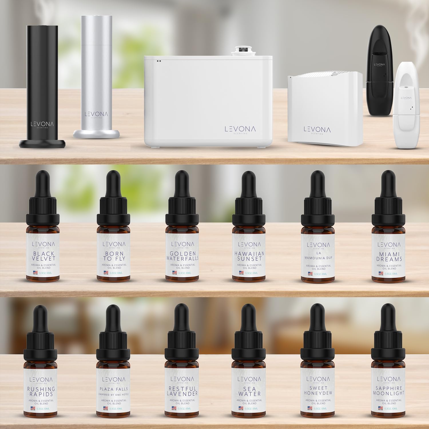 Levona Scents Pure Essential Oils for Diffusers for Home Luxury Scents - Restful Lavender Essential Oil