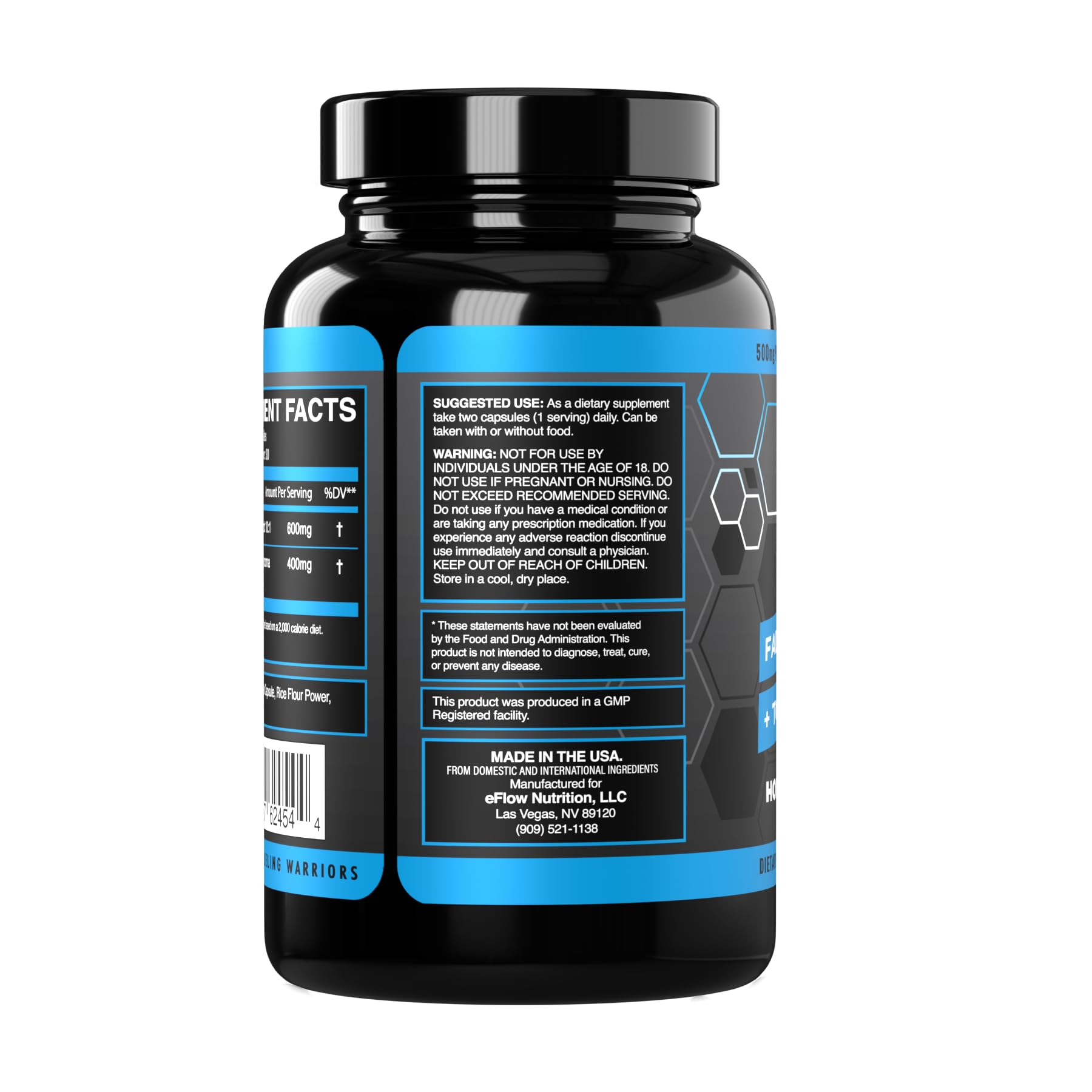 eFlow Nutrition Fadogia Agrestic + Tongkat Ali - [2-in-1] Natural Performance Supplement eFlow Nutrition