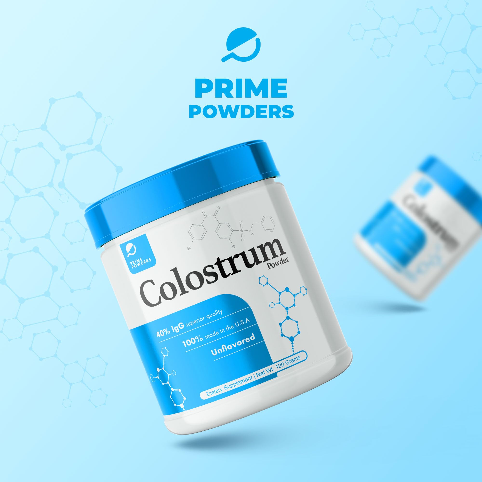 Prime Powders Colostrum Over 40% IgG, Grass Fed, Gut Health, Bloating Immunity Skin Prime Powders