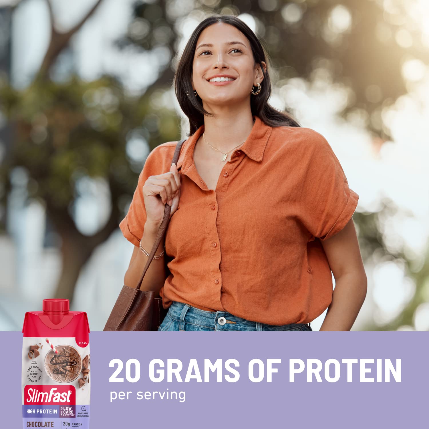 SlimFast Protein Shake, Chocolate- 20g Protein, Meal Replacement Shake Ready to Drink SlimFast