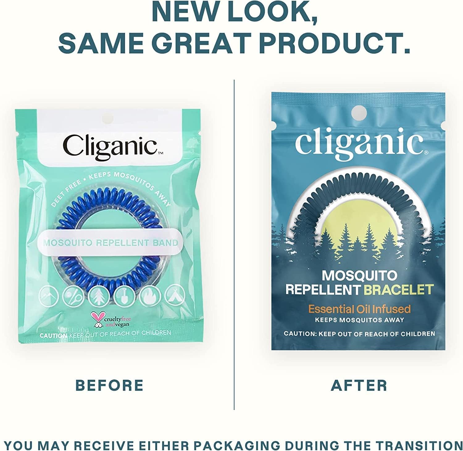 Cliganic 10 Pack Mosquito Repellent Bracelets, DEET-Free Bands, Individuall Cliganic