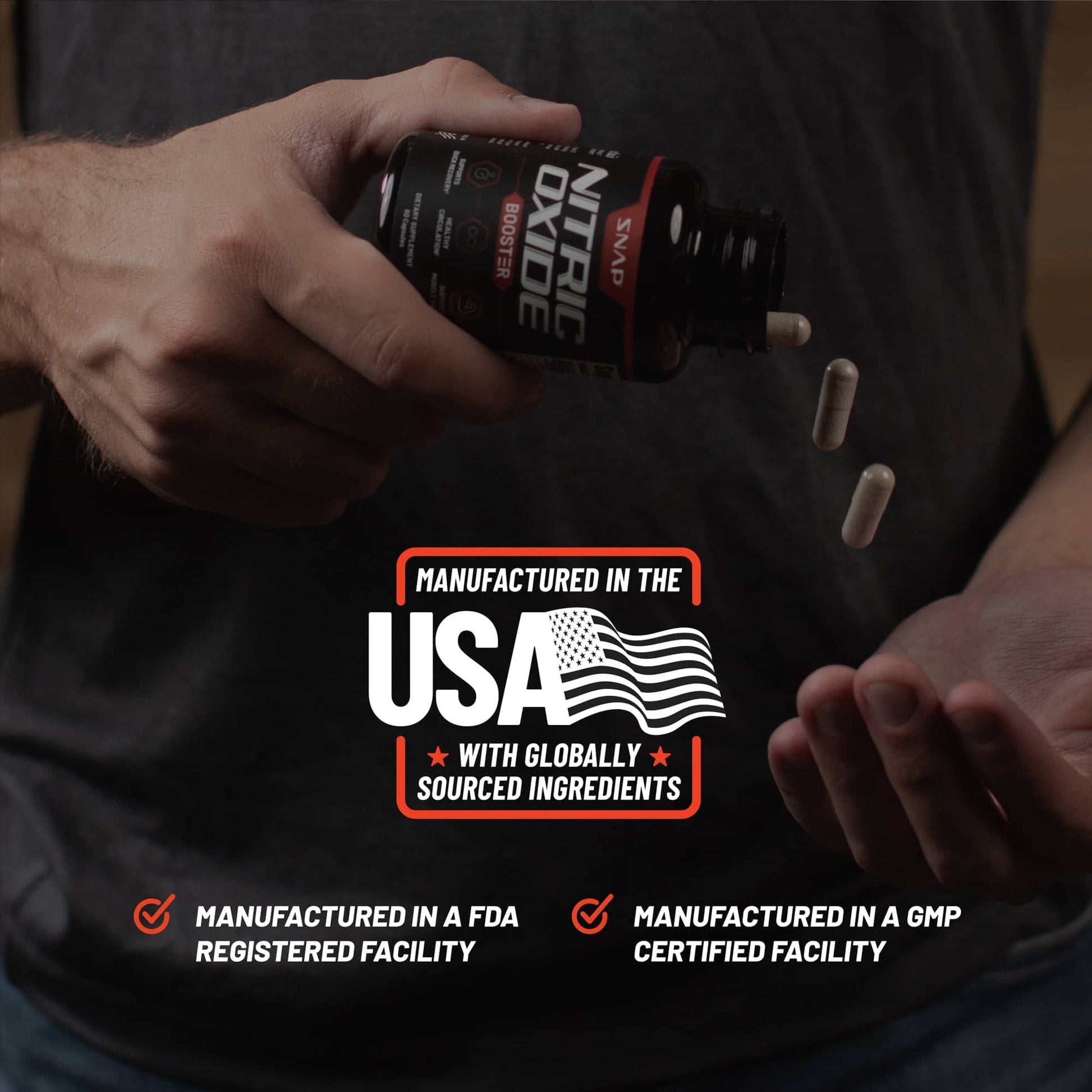 Snap Supplements Nitric Oxide Booster, Performance Formula for Stamina & Endurance Snap Supplements