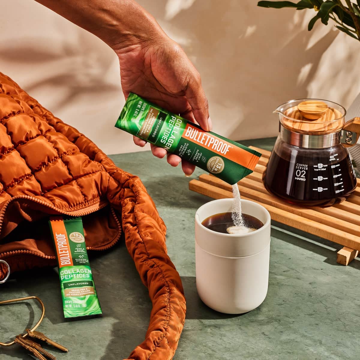 Bulletproof Unflavored Collagen Peptides Powder Packets, Pack of 15, Grass-Fed Collagen Bulletproof