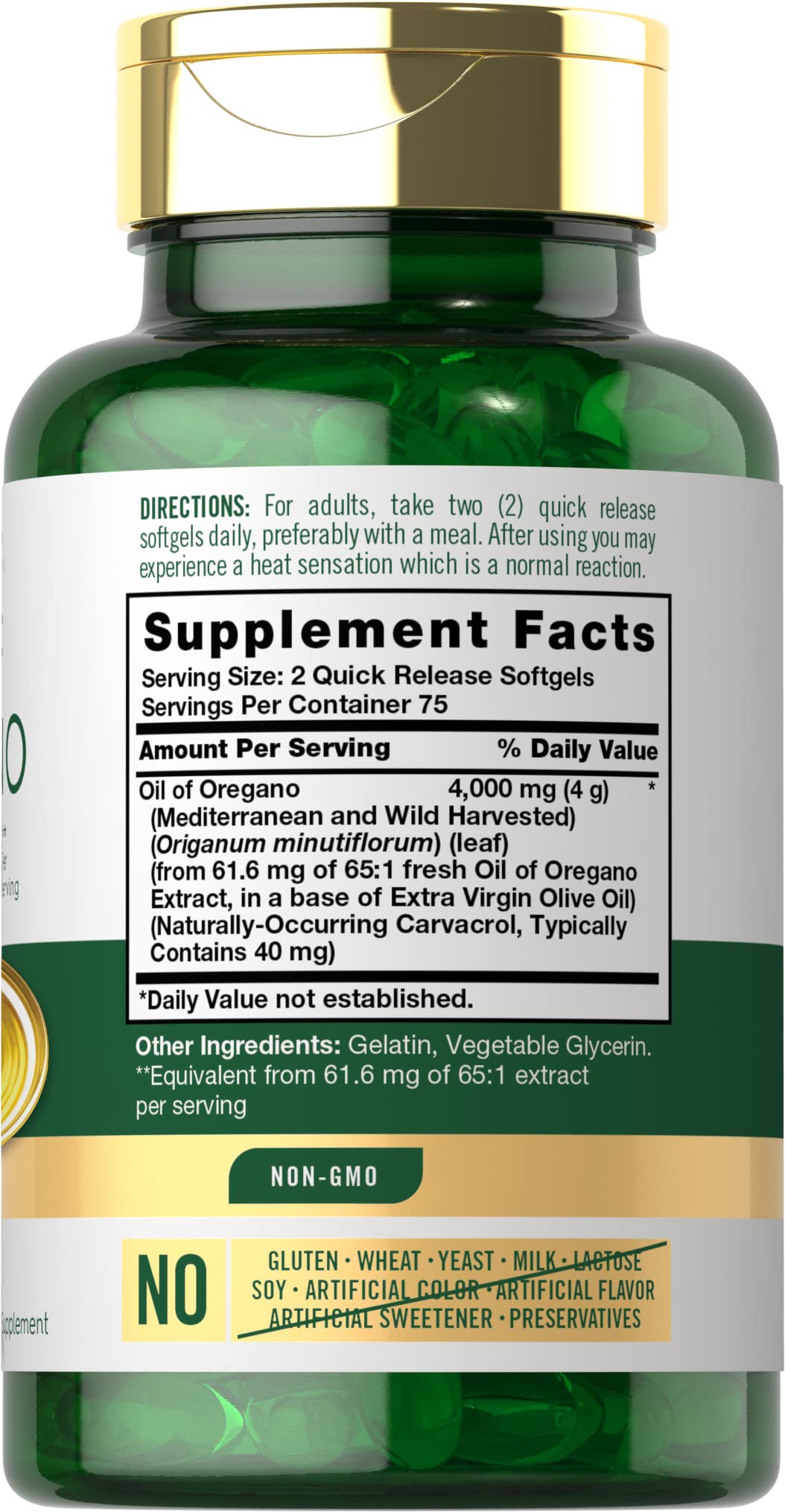 Oregano Oil Extract | Max Potency | 150 Softgel Capsules | Non-GMO and Gluten Carlyle