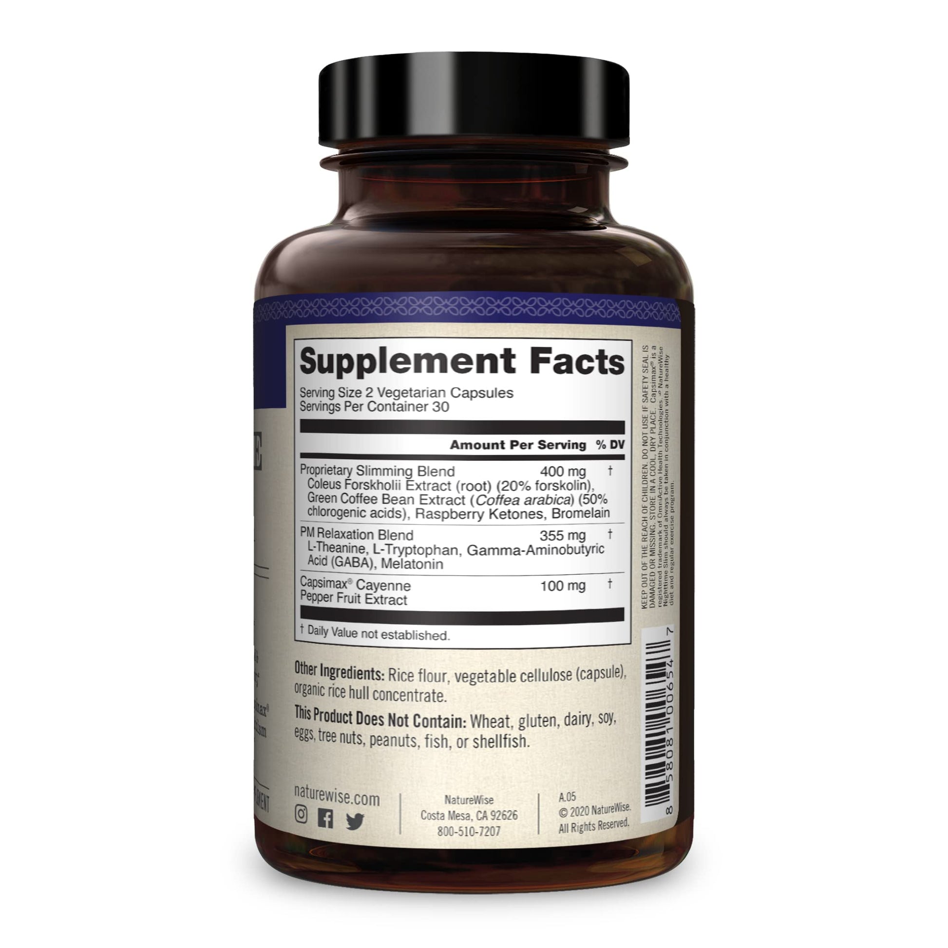 NatureWise Nighttime Slim with Capsimax - Natural Thermogenic Green Coffee Bean & Forskolin NatureWise