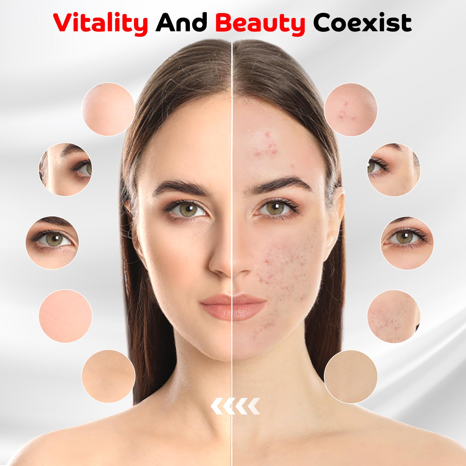 Red Light Therapy for Body, 180LEDs Red Light Therapy Lamp with Tripod, 3-in-1 Chip Designed 660nm ＆850nm Devowellte